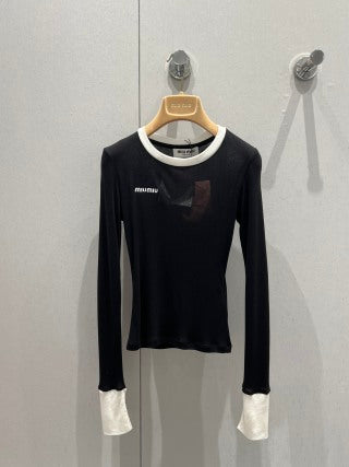 Miu Miu 25 Long-sleeved Top Tencel