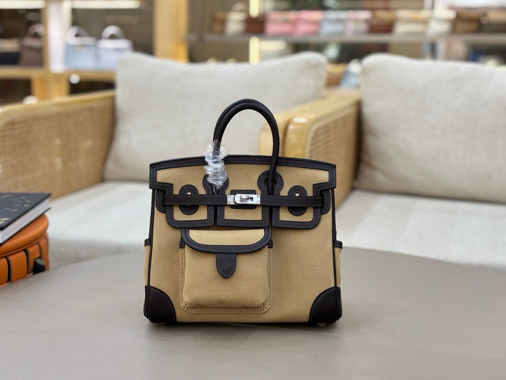 High-end HM 2026 Birkin Cargo 25cm Swift Leather Canvas