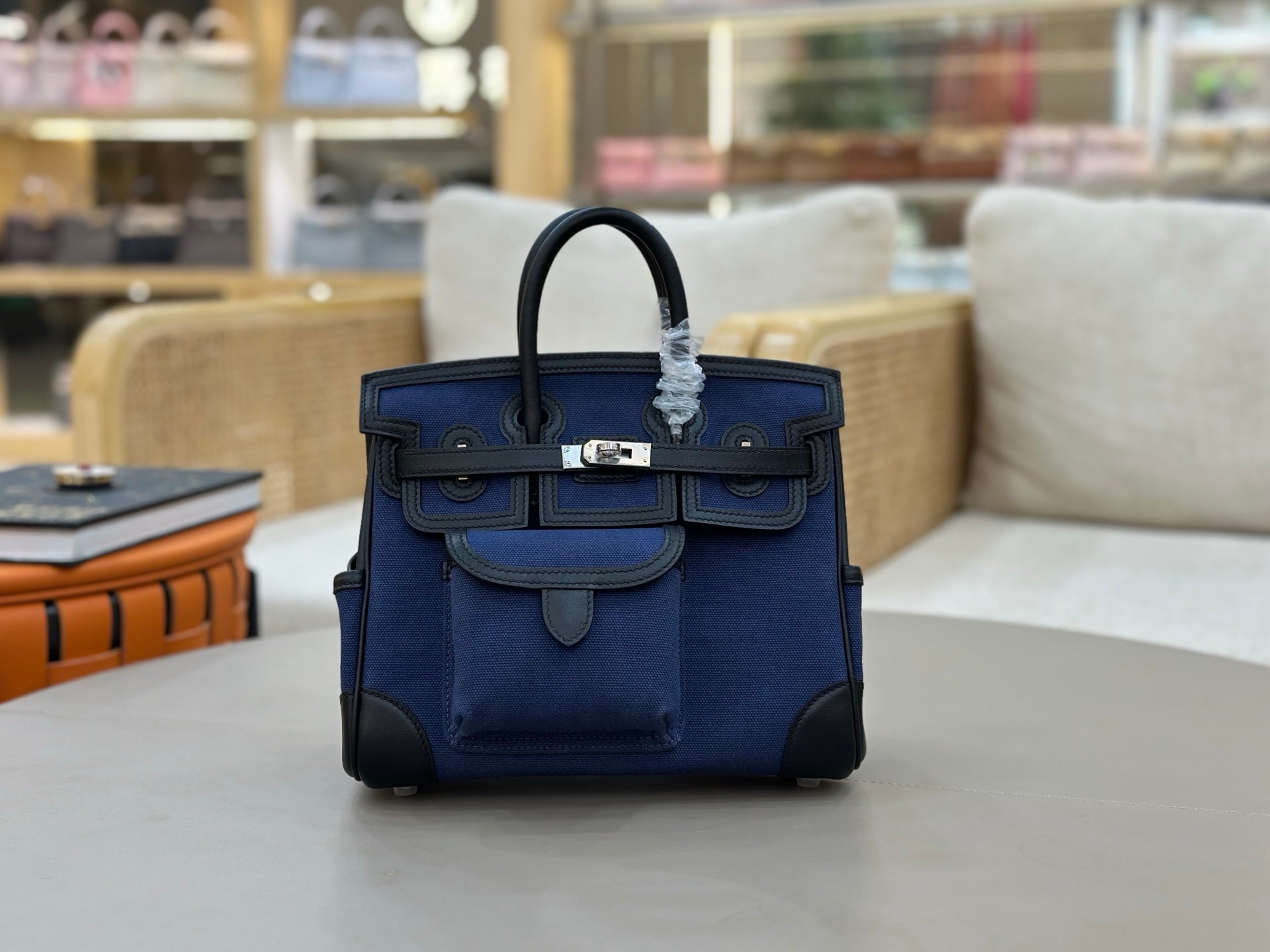 High-end HM 2026 Birkin Cargo 25cm Swift Leather Canvas