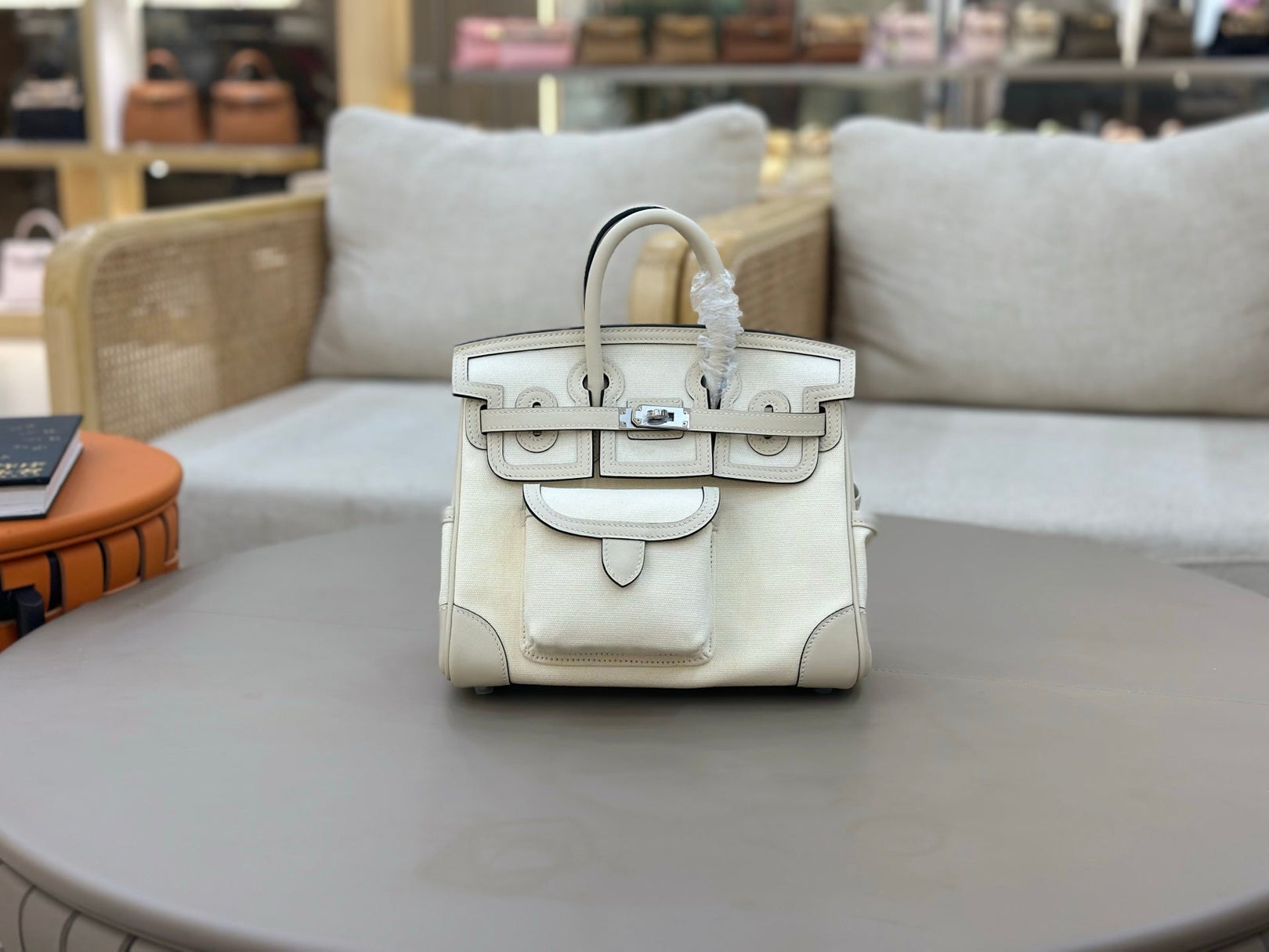 High-end HM 2026 Birkin Cargo 25cm Swift Leather Canvas