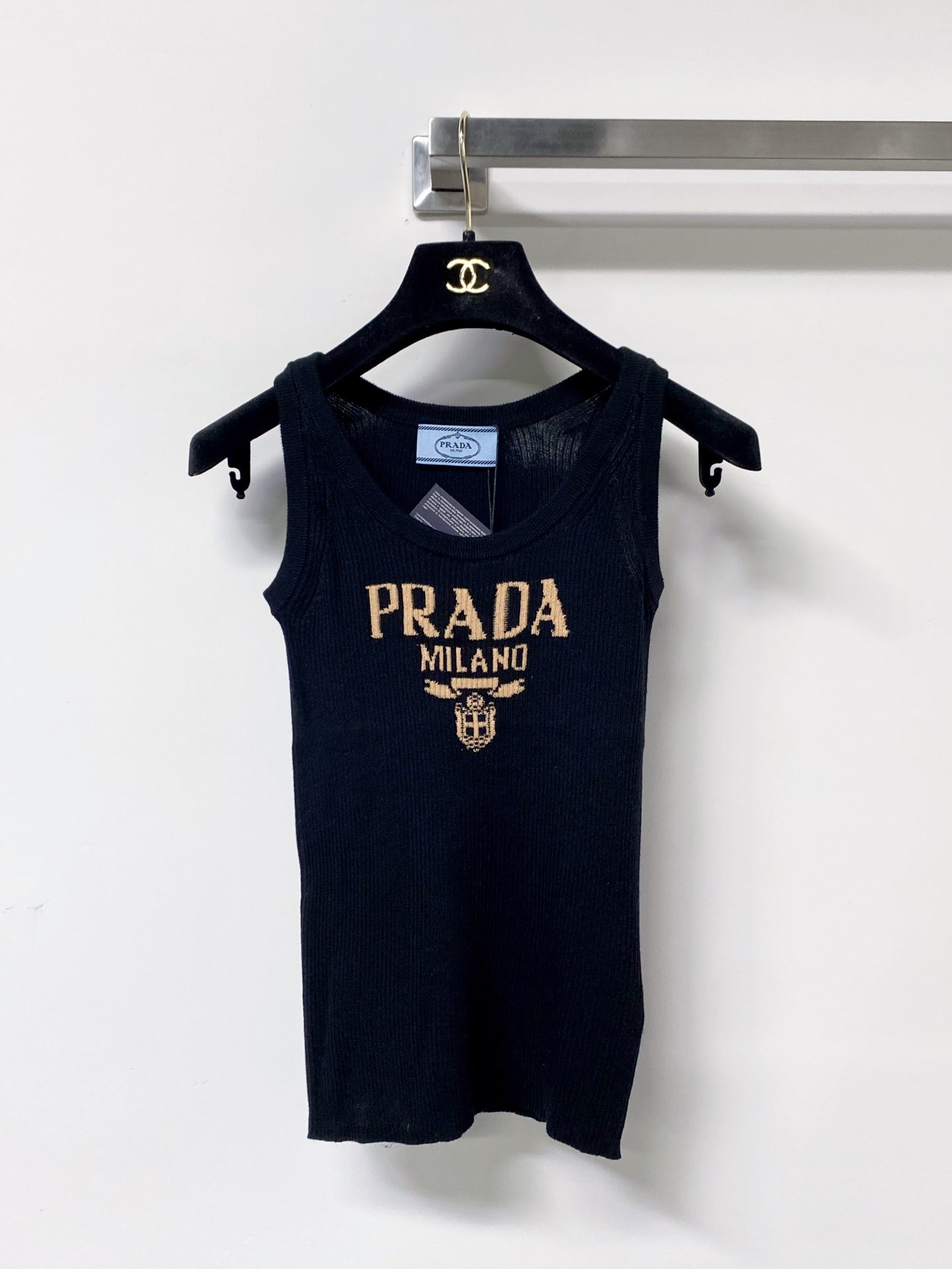 Prada Seven-Color Vest with Logo in Wool