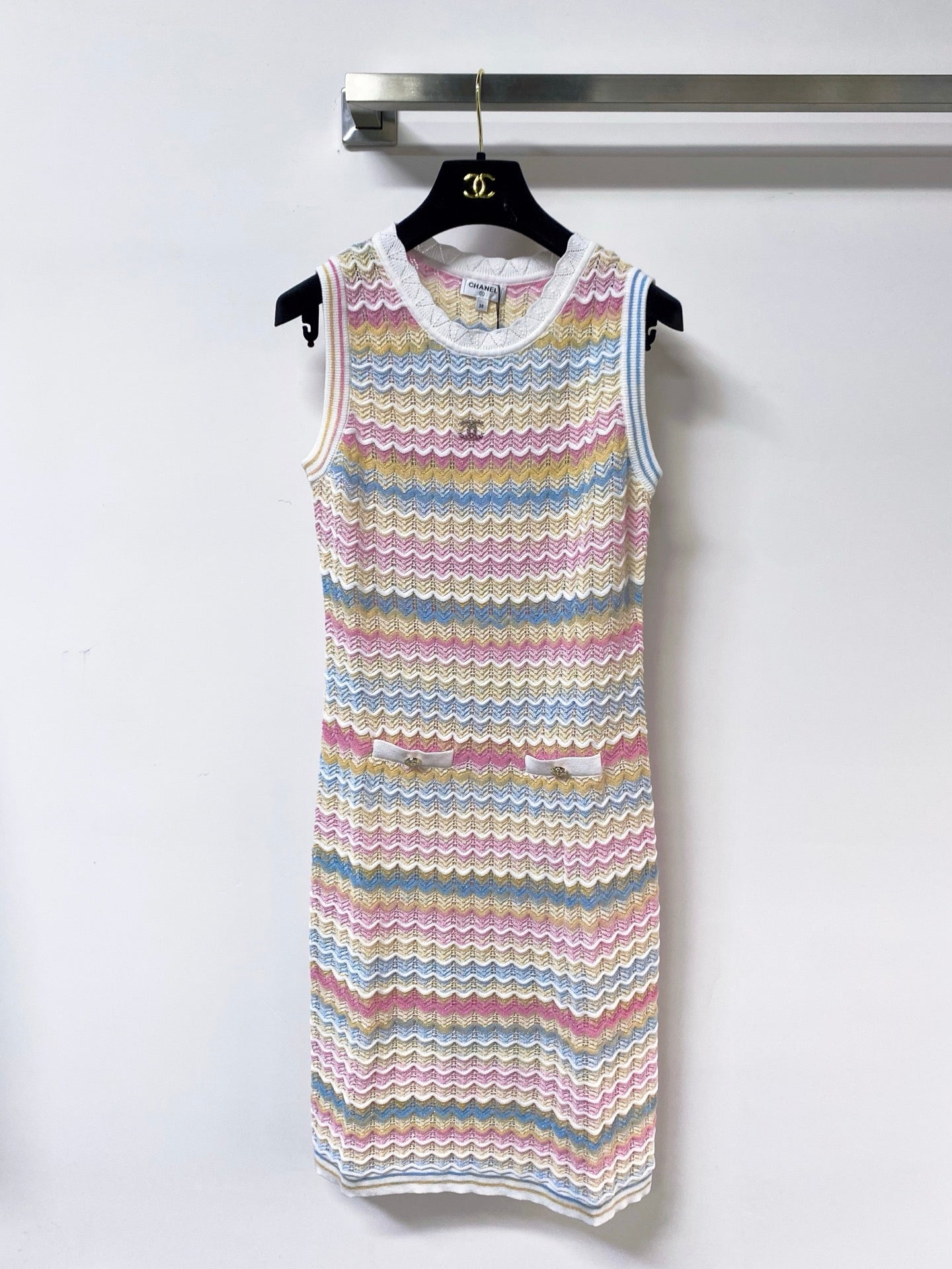 Chanel Three-Color Vest Dress in Tencel