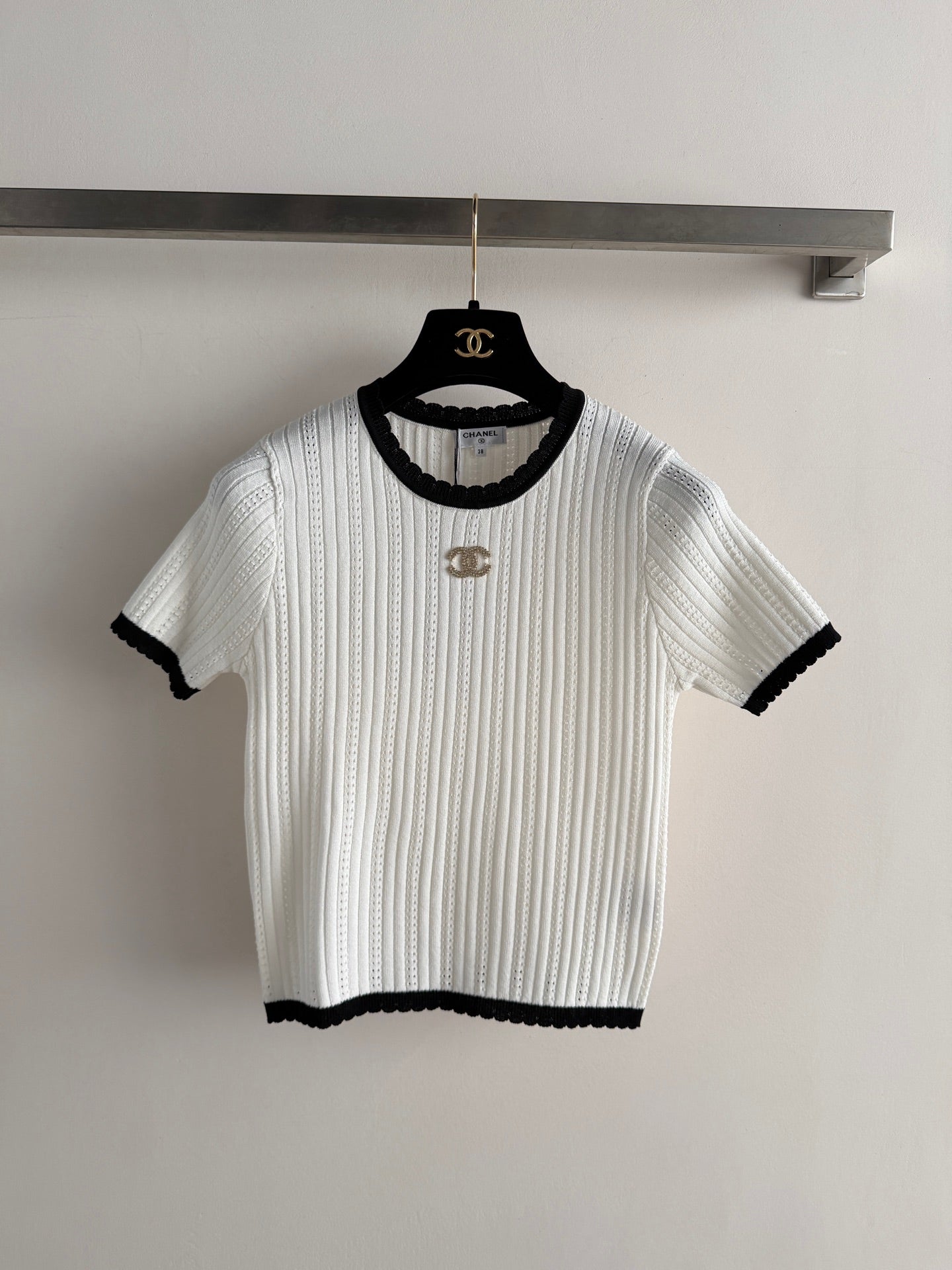 CC Short-sleeved Knit Top in Tencel