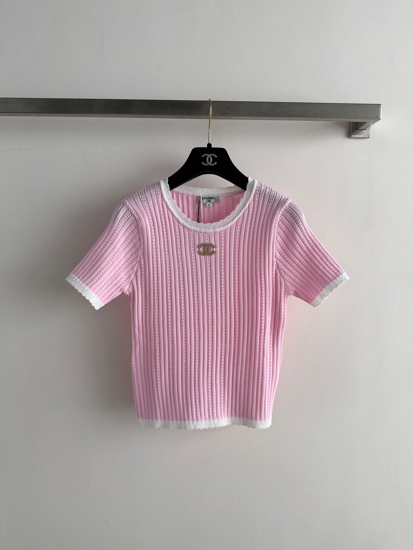 CC Short-sleeved Knit Top in Tencel