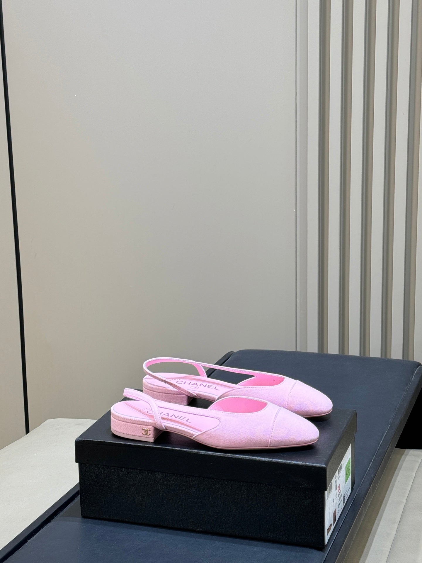 CC 26S Cap-Toe Slingback Flats Leather 150291