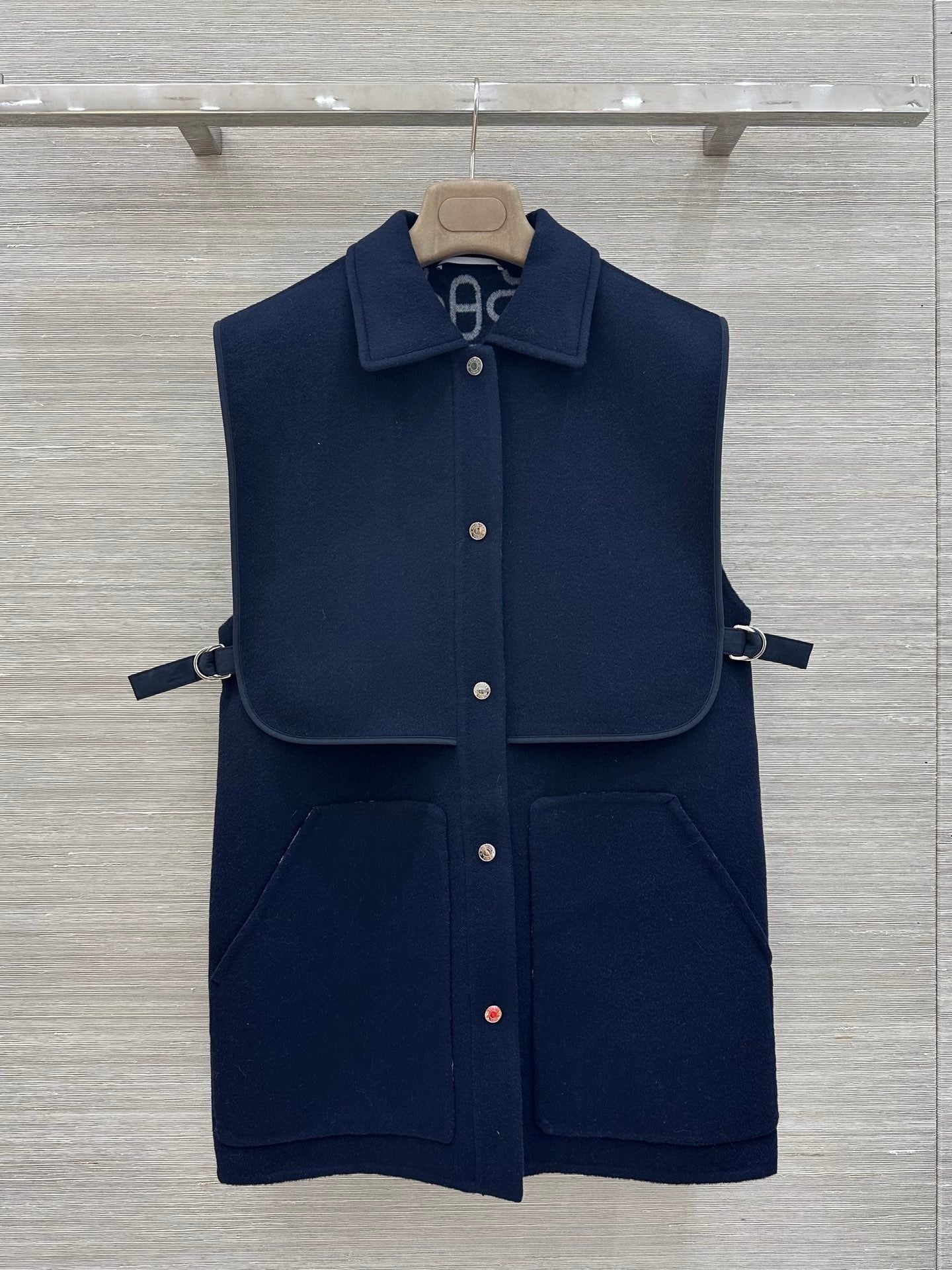 HM 26S Chaine d'Ancre Long Reversible Vest Wool Cashmere 427314