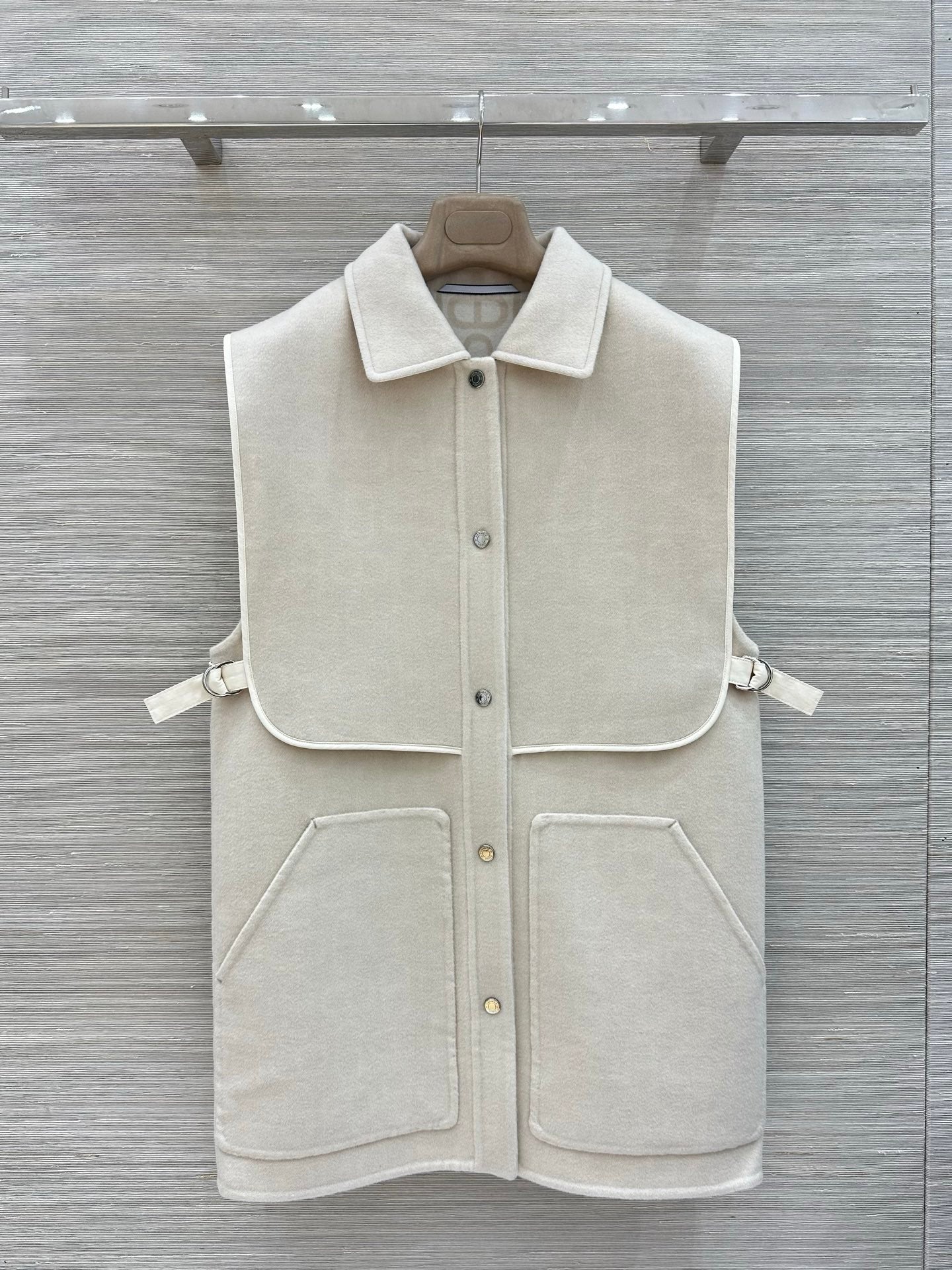 HM 26S Chaine d'Ancre Long Reversible Vest Wool Cashmere 427314