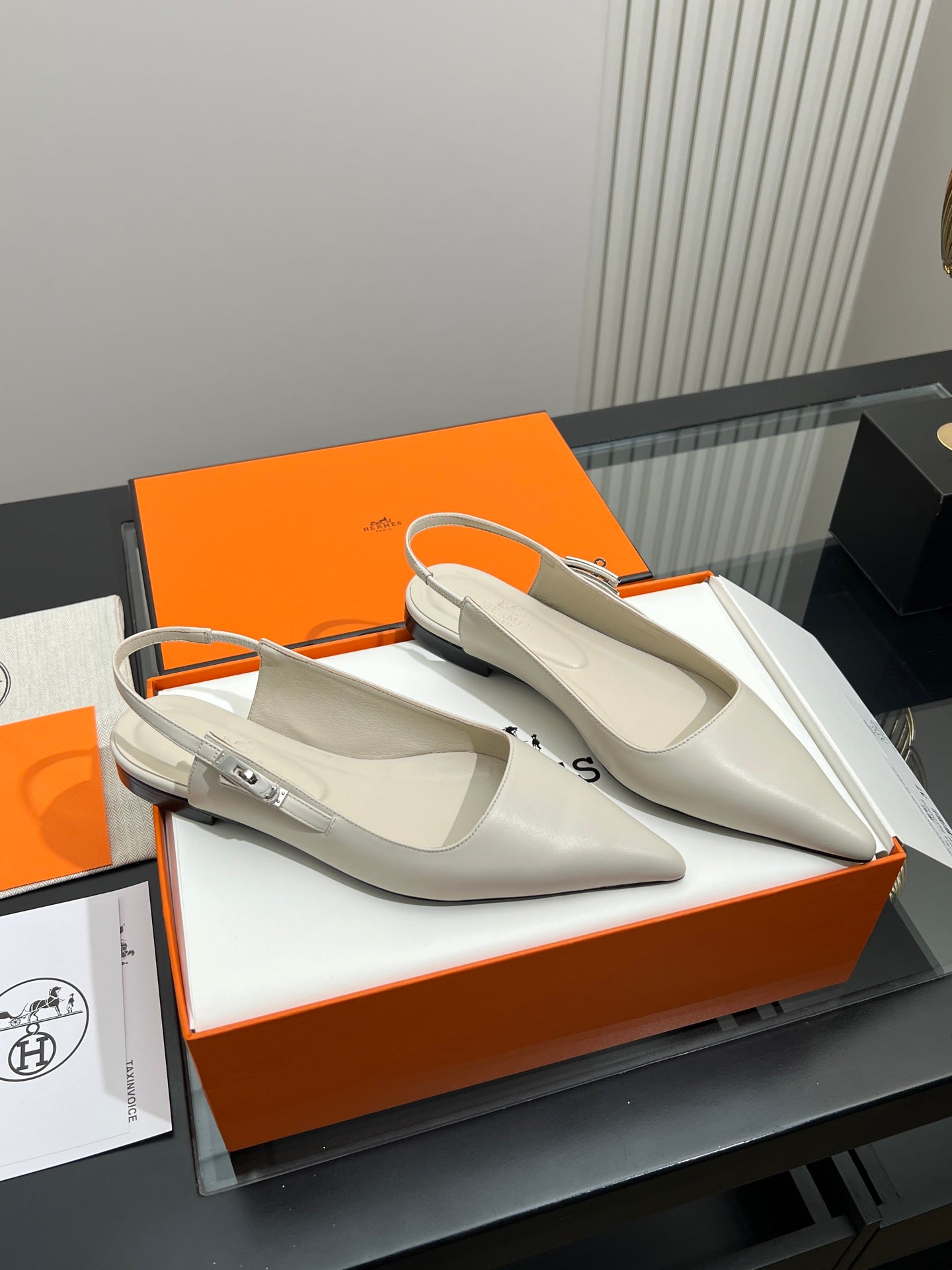 HM 26s Nicoletta Slingback Flats Leather 149098
