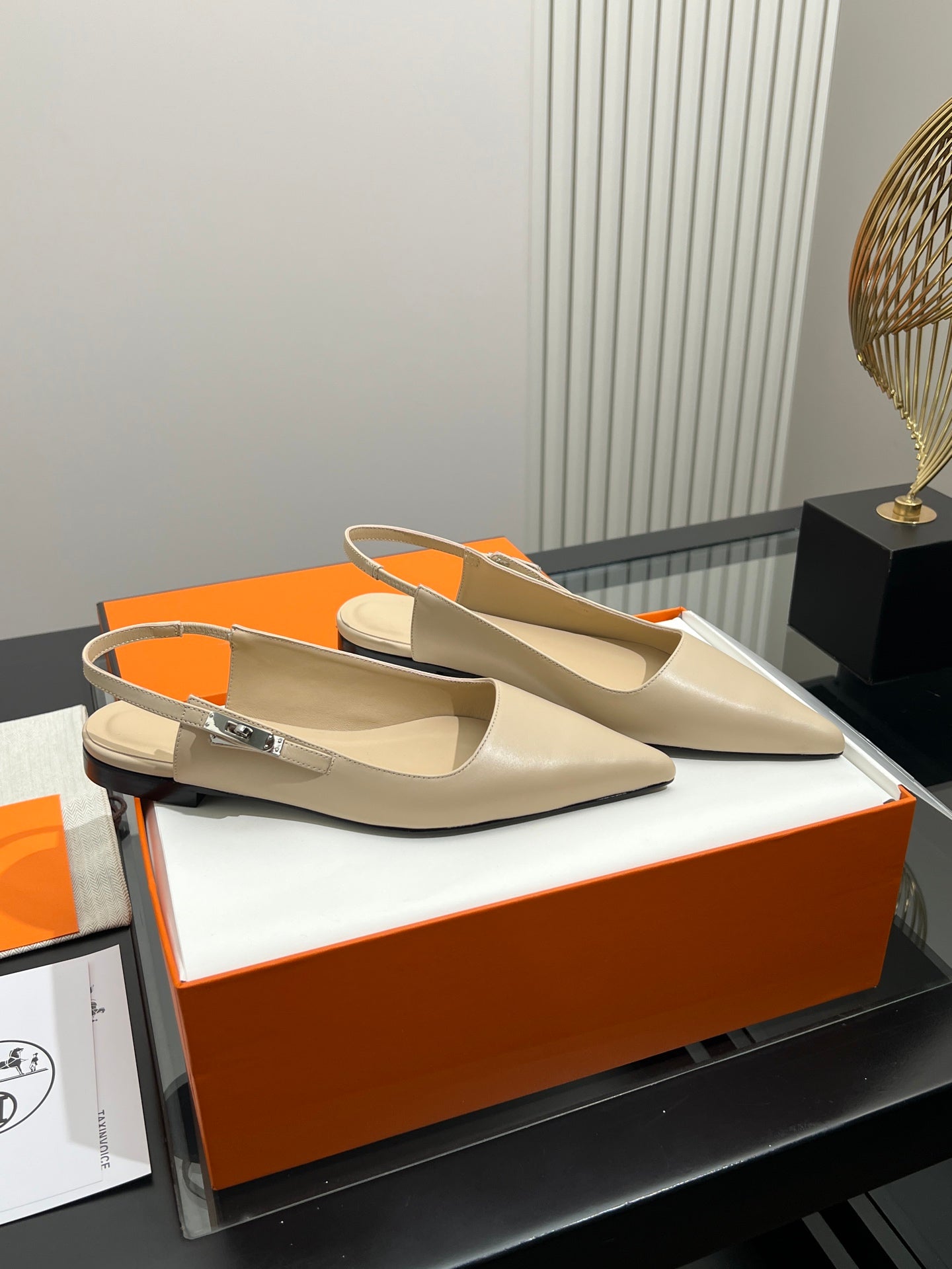 HM 26s Nicoletta Slingback Flats Leather 149098