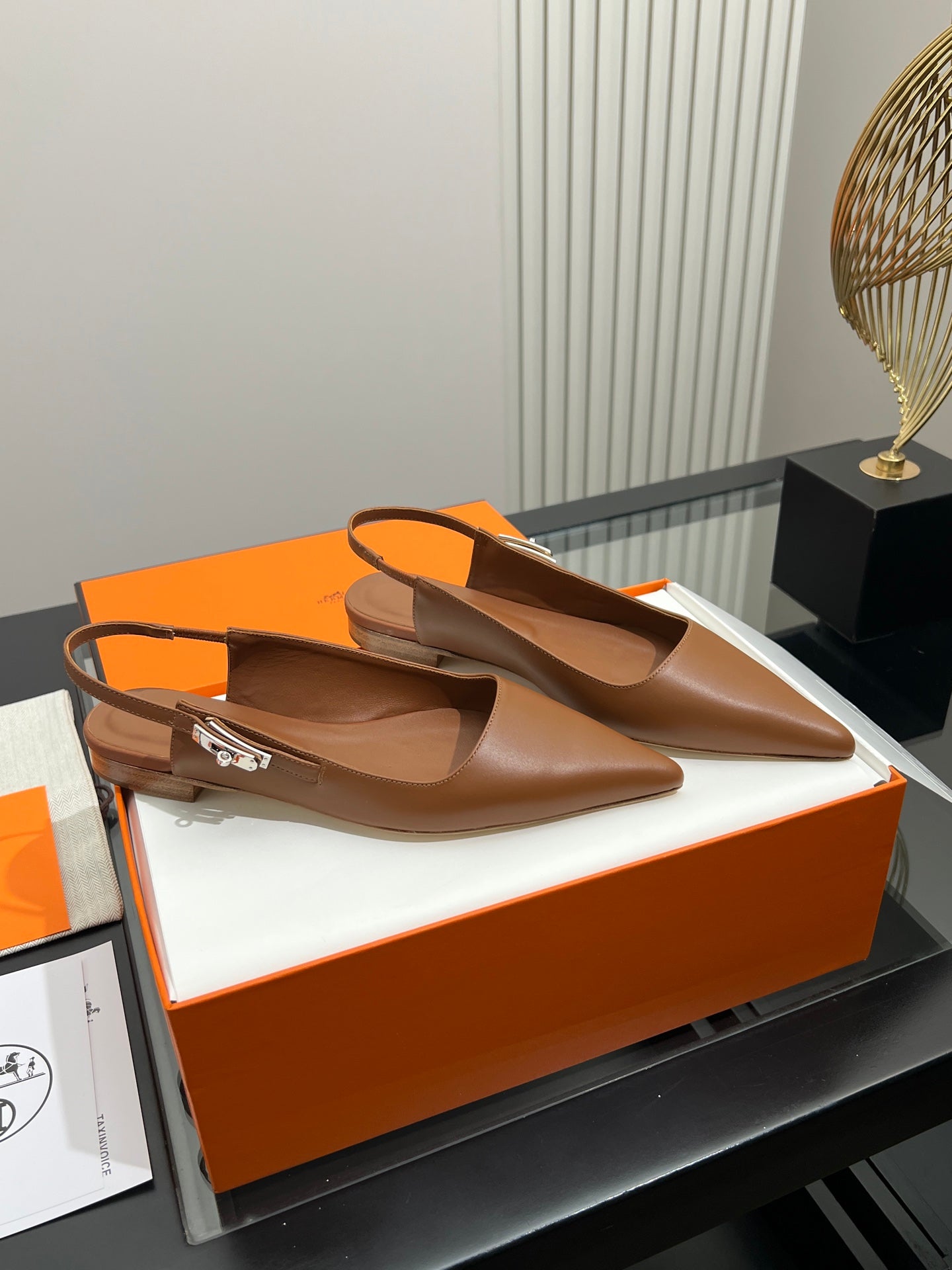 HM 26s Nicoletta Slingback Flats Leather 149098