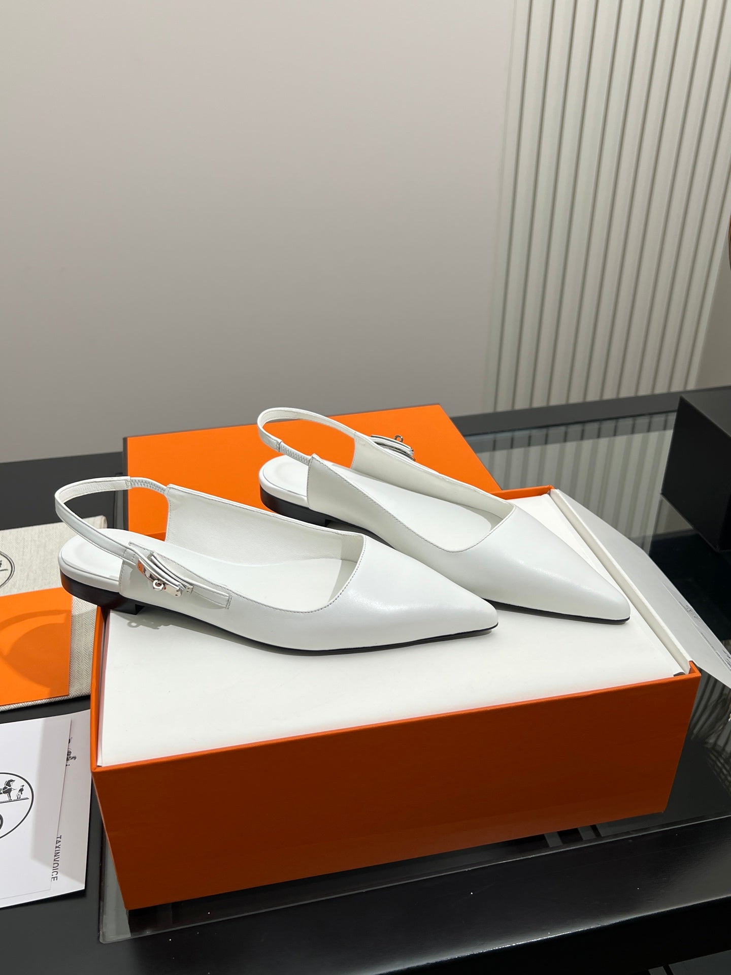 HM 26s Nicoletta Slingback Flats Leather 149098