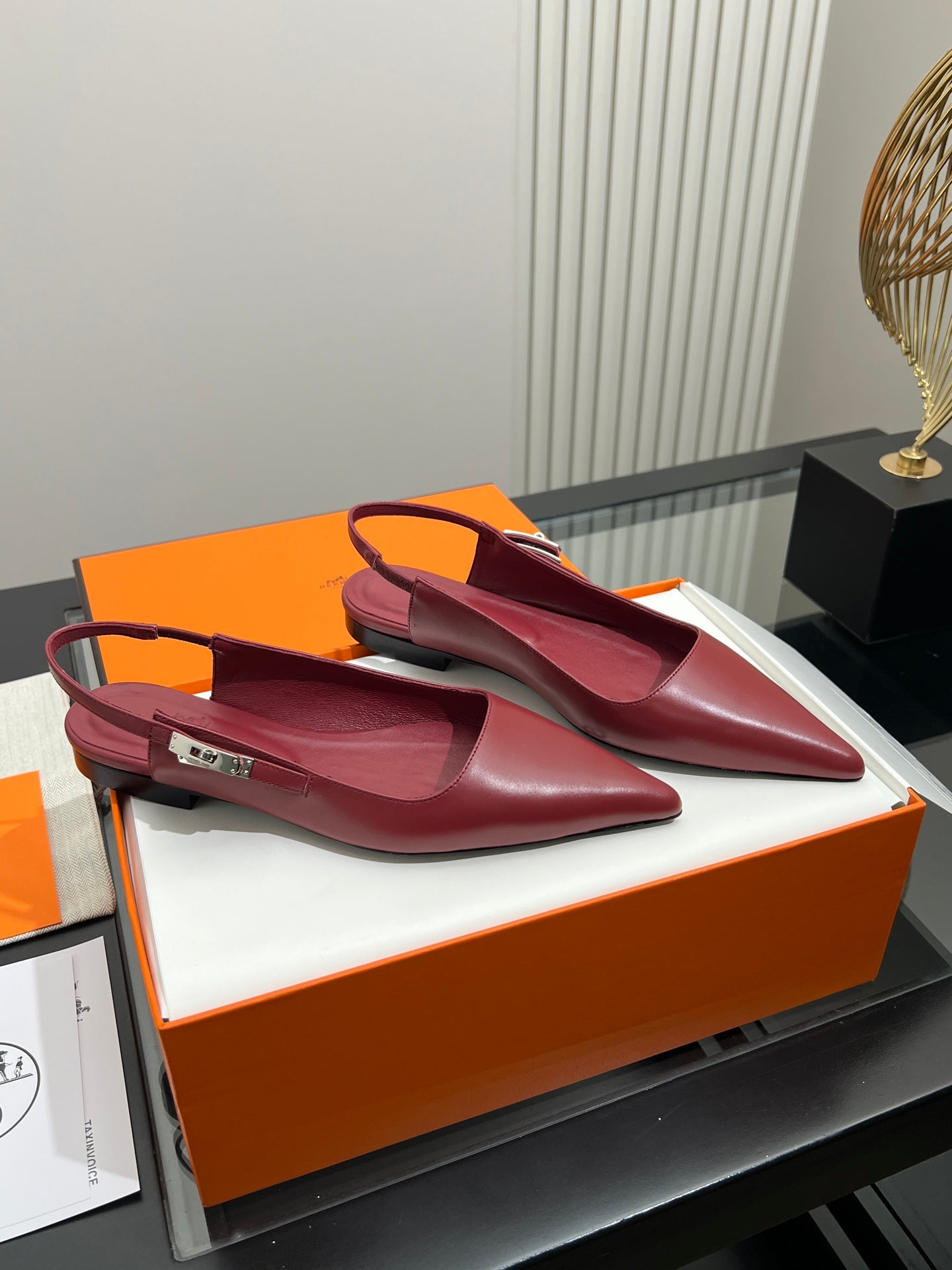 HM 26s Nicoletta Slingback Flats Leather 149098