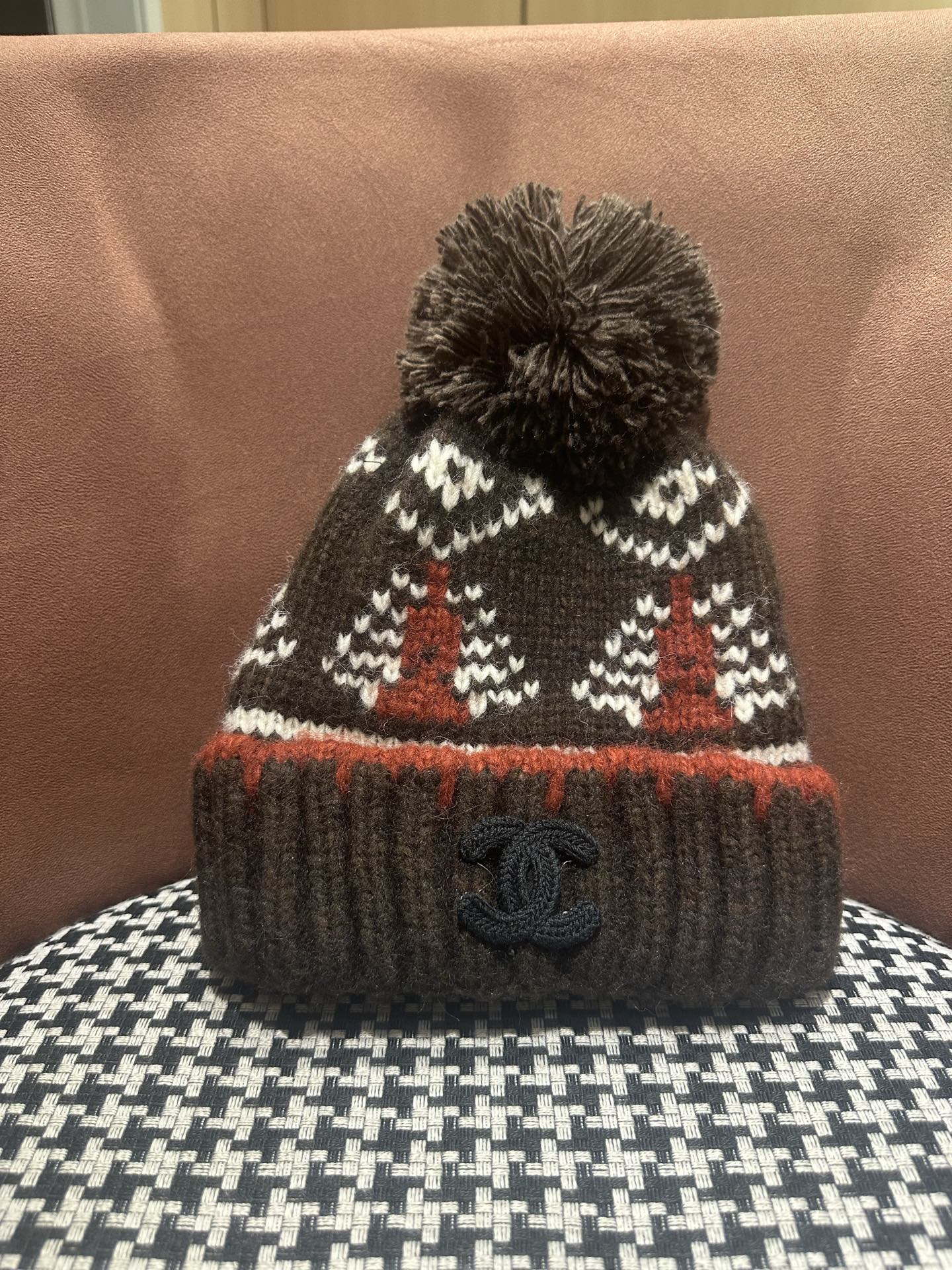 CC 26FW Color-Block Knit Beanie Wool 551952