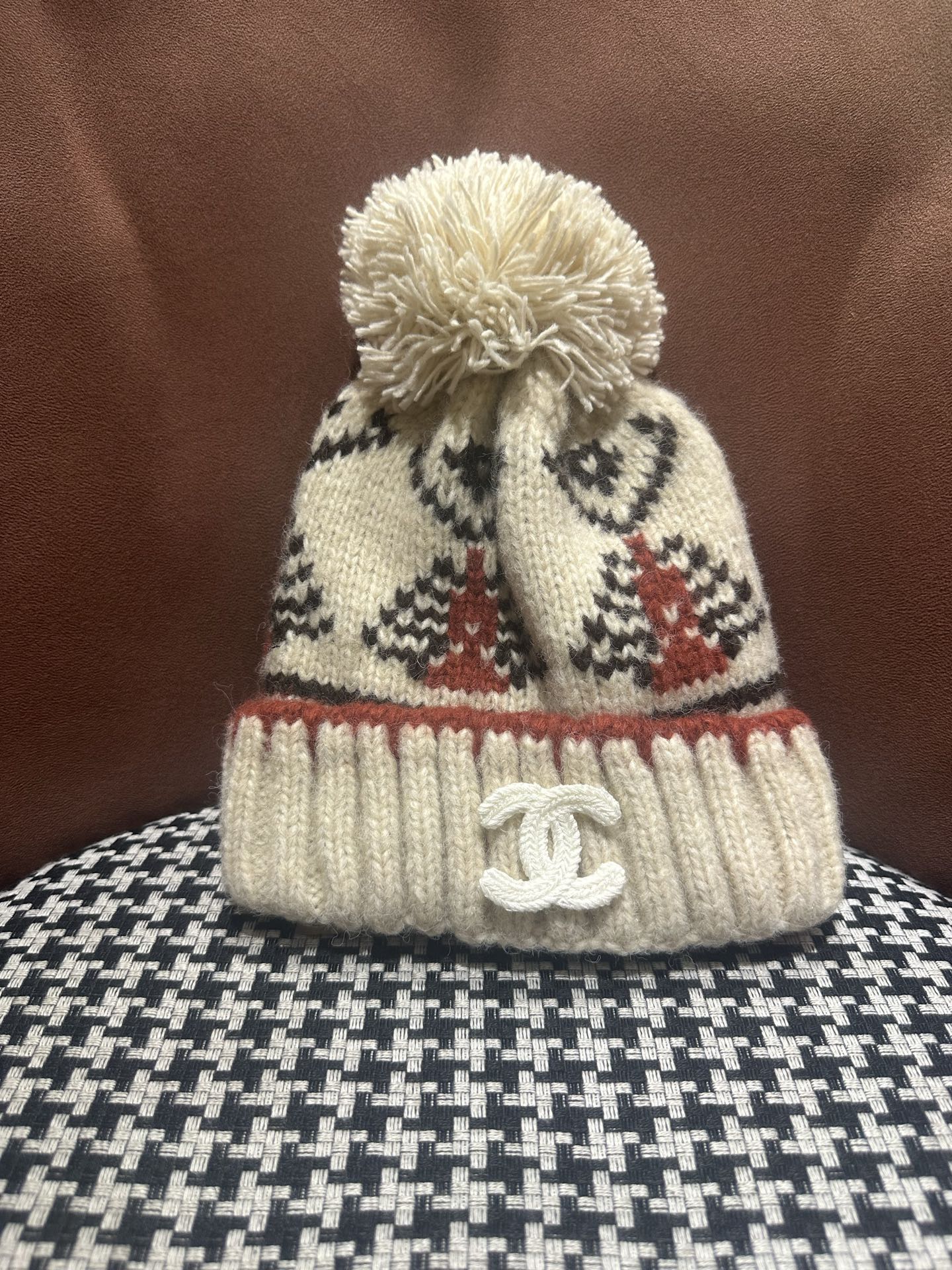 CC 26FW Color-Block Knit Beanie Wool 551952