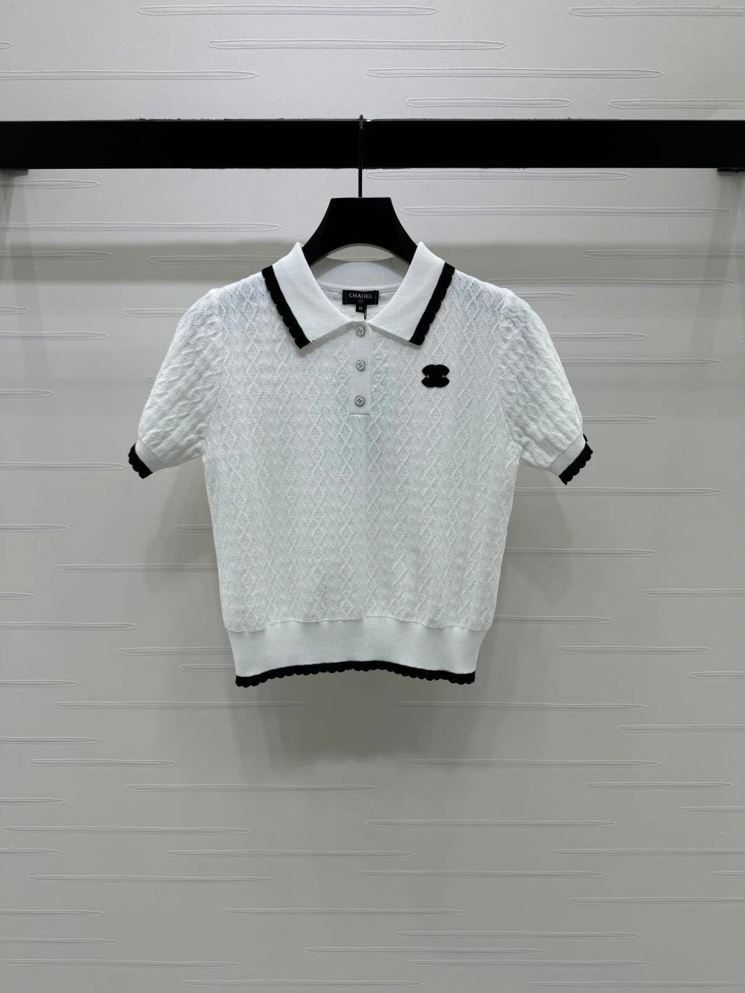 CC 2026 Preppy Style Knitted Polo Shirt Cotton 380688