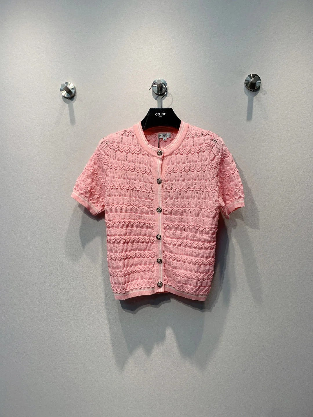 CC 2026 Openwork Knit Sweater Cardigan 402075