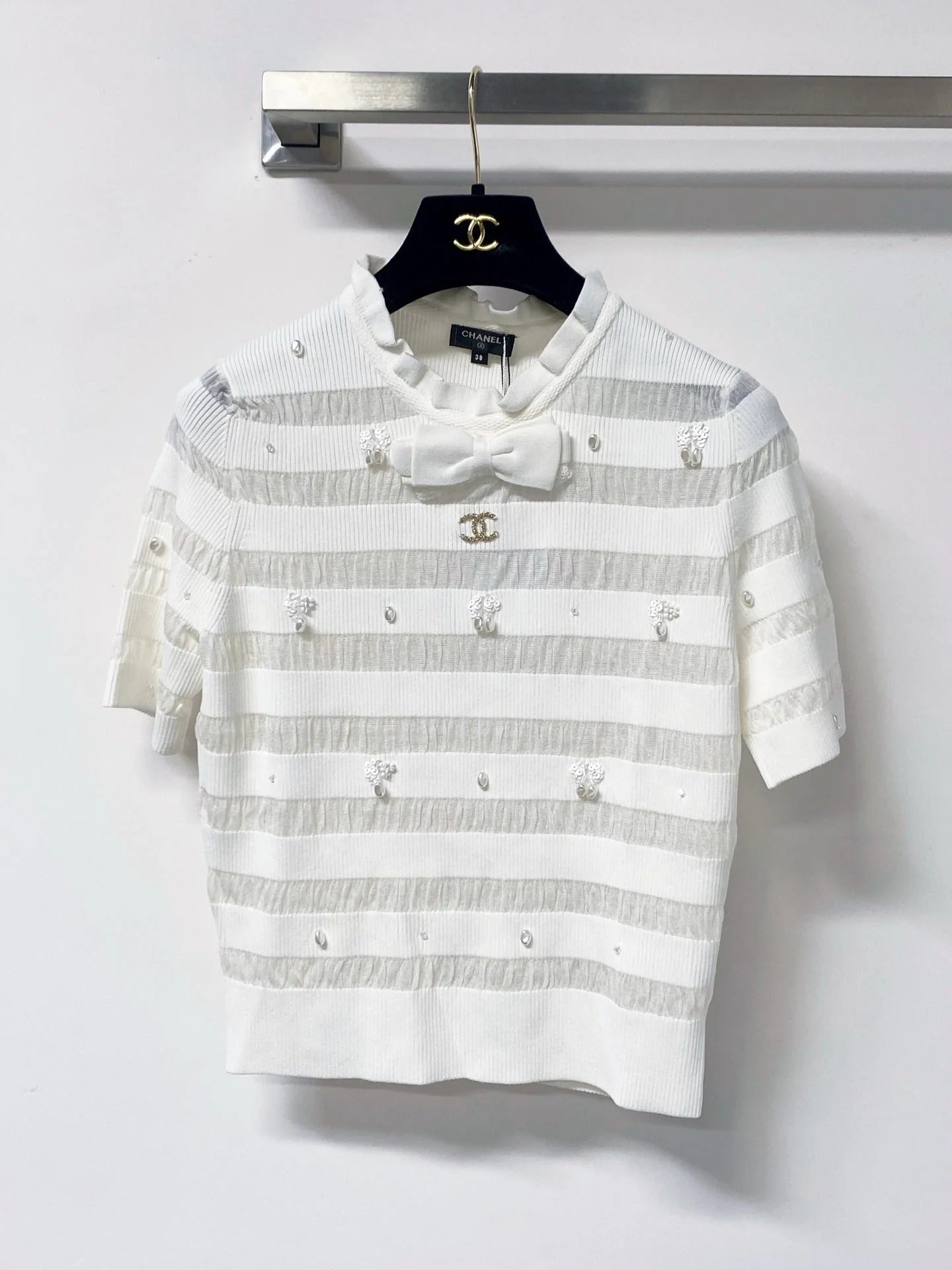 CC 2026 Bow Short-Sleeve Shirt Wool 690562