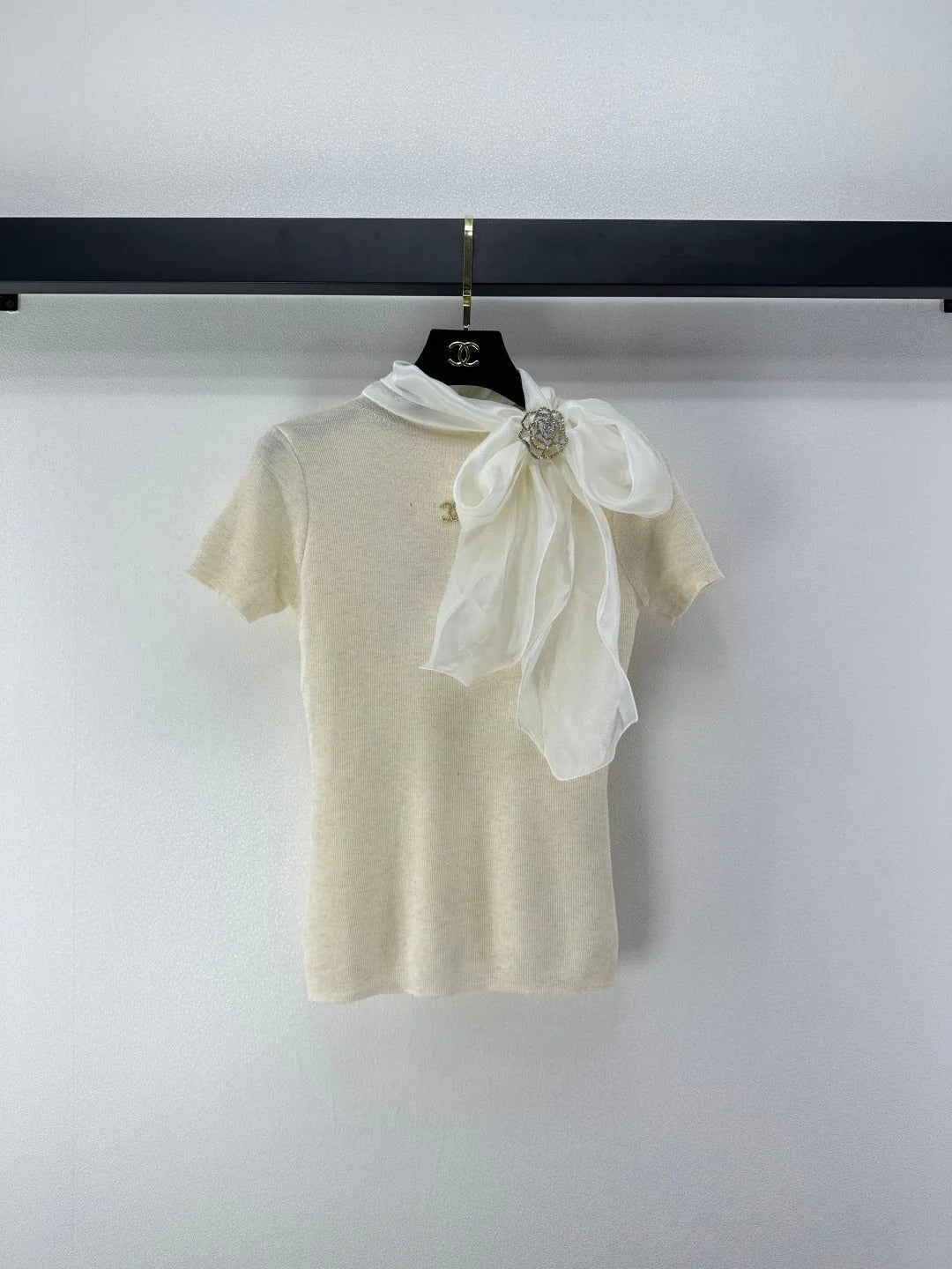 CC 2026 Bow Tie Short-Sleeve Shirt Viscose 361048