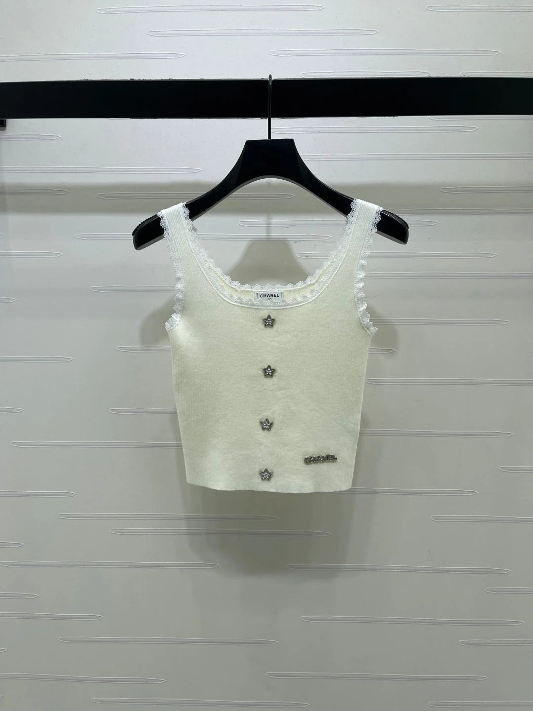 CC 2026 Lace-Trimmed Knit Vest Wool 771015