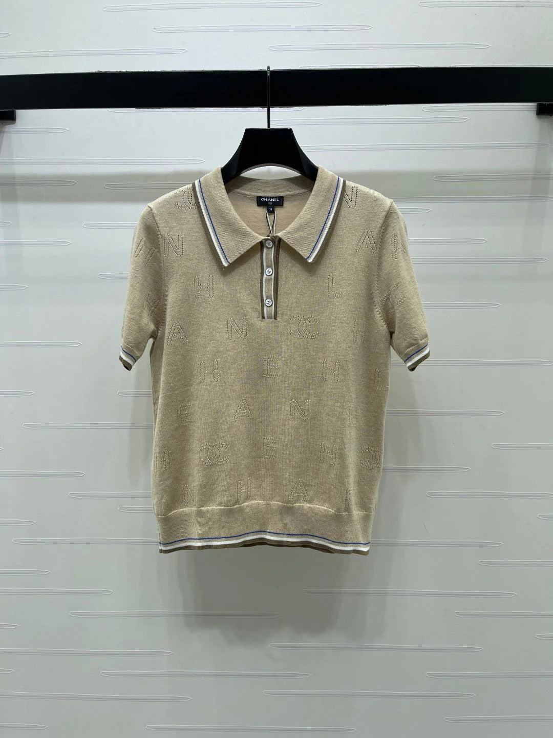 CC 2026 Collar Short-sleeved Shirt Cotton Cashmere 380719
