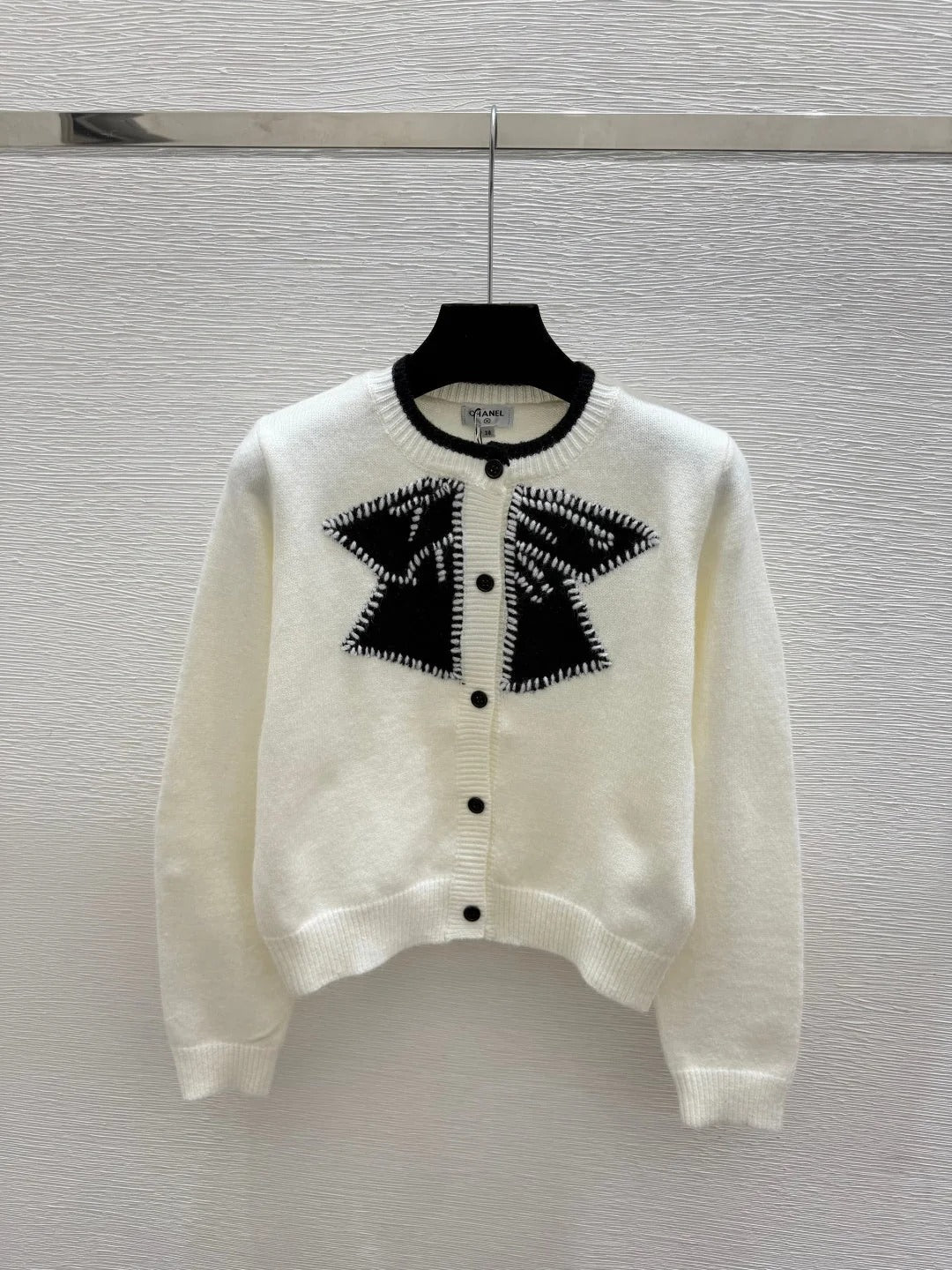Chanel 2026 Crew-neck Cardigan With Bow Wool 244596