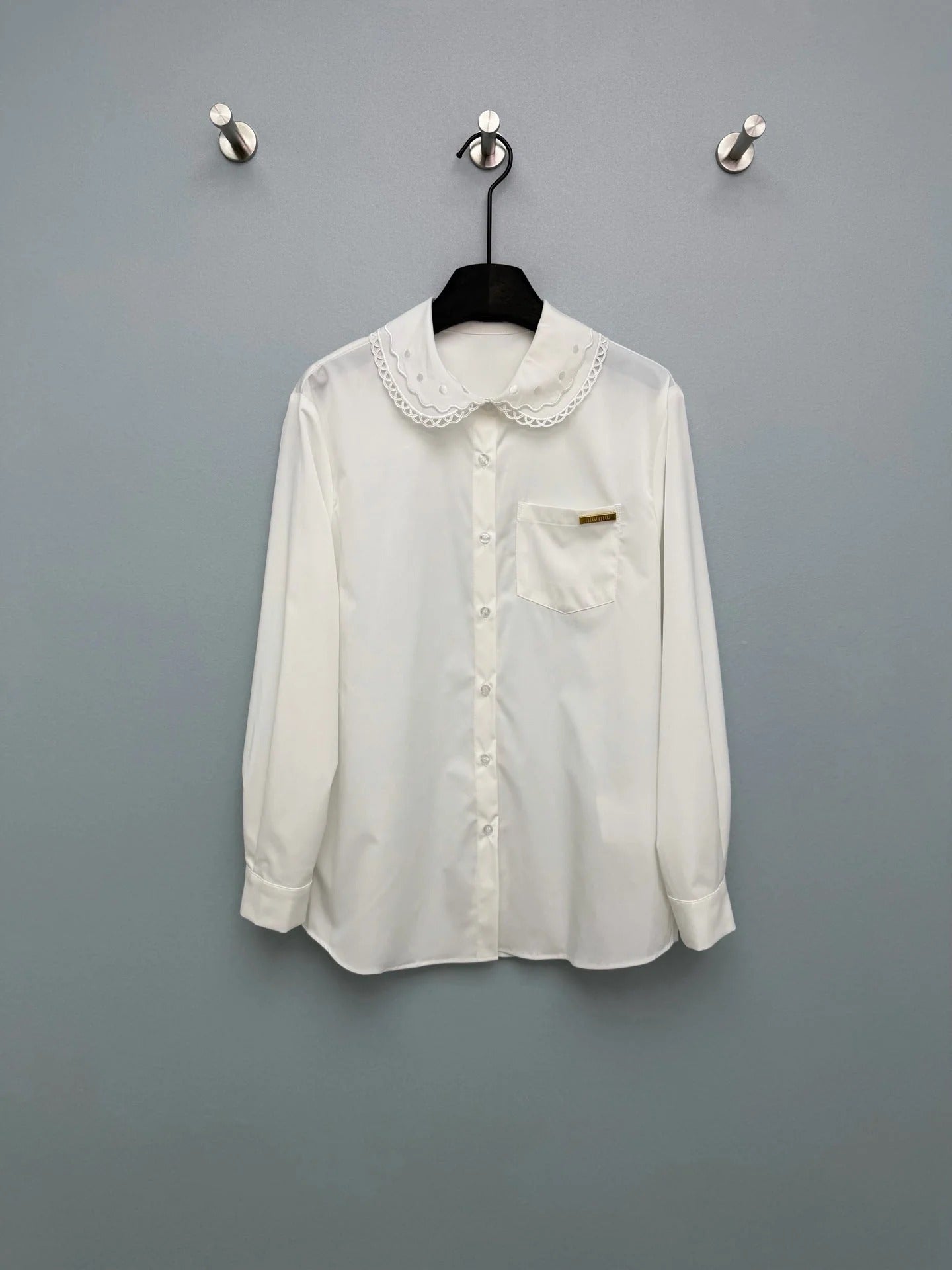 Miu 2026 Long-Sleeve Shirt Cotton 643283