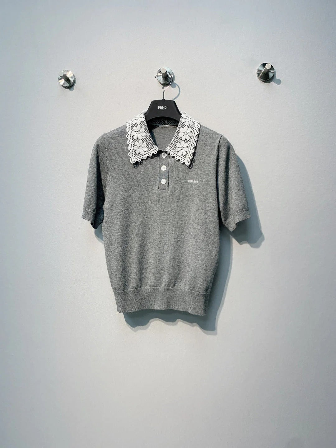 Miu 2026 Polo Shirt Wool 371434
