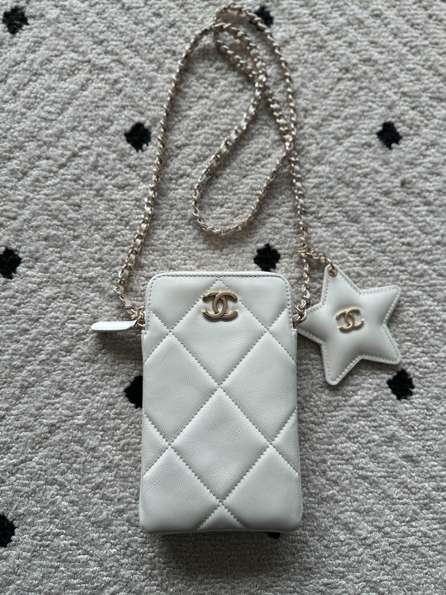 CC 2026 Phone Case With Star Calfskin