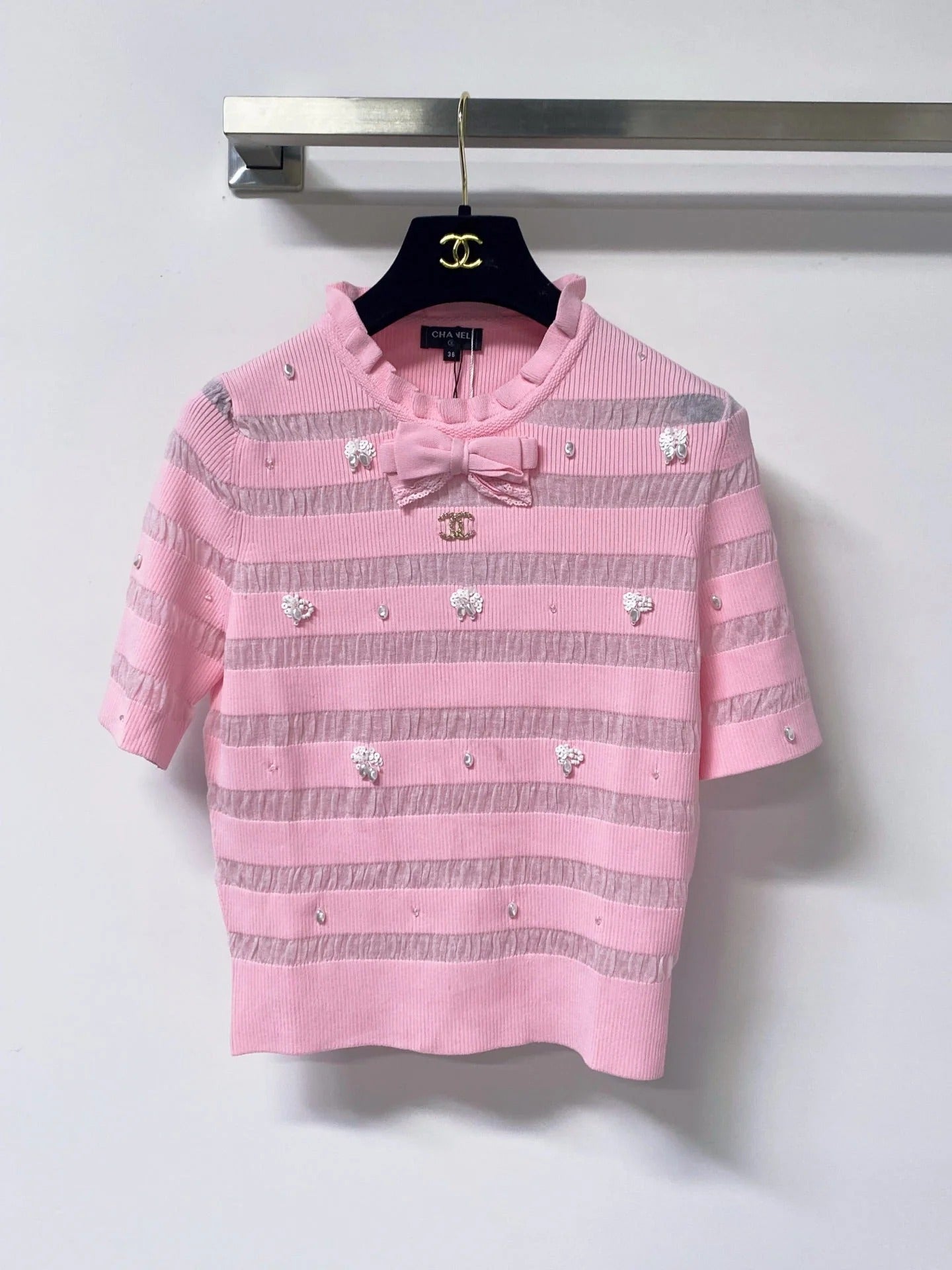 CC 2026 Bow Short-Sleeve Shirt Wool 690562