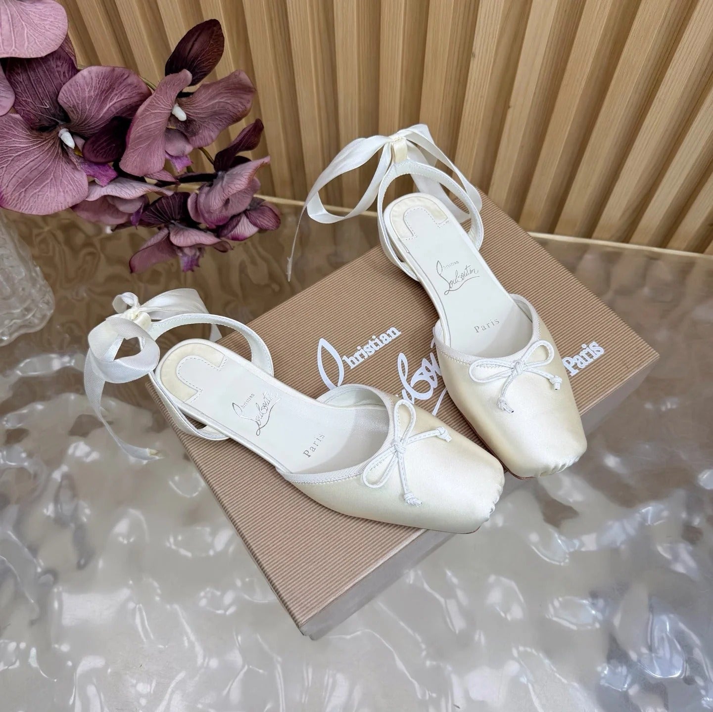 CL 2026 Sweetie Jane Strass Ballerina Flat Silk Leather 853090