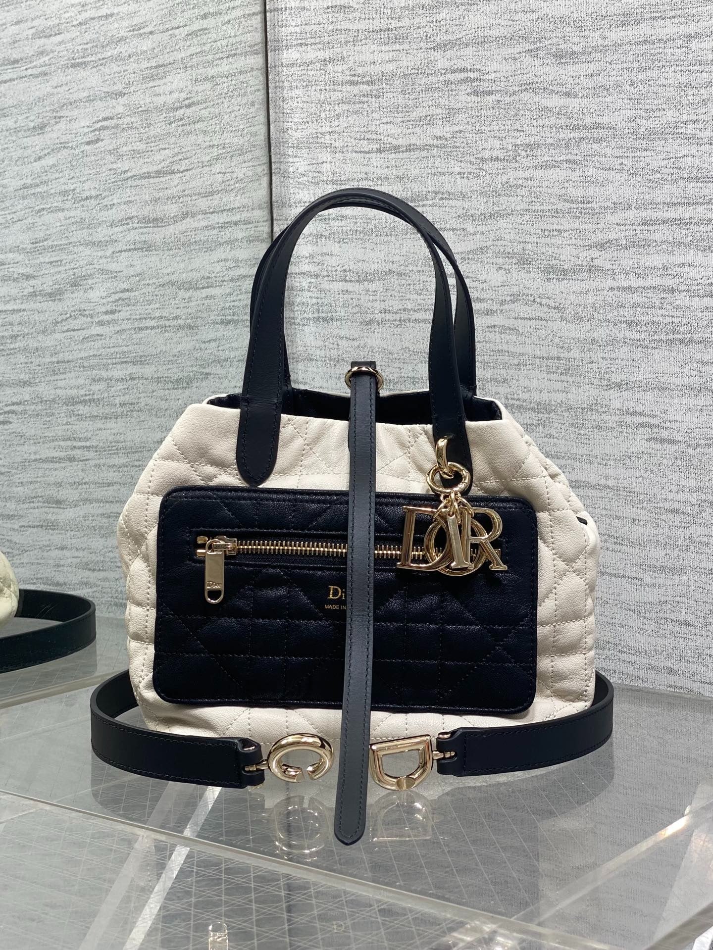 CD 2026 Toujours Vertical Tote Bag Calfskin
