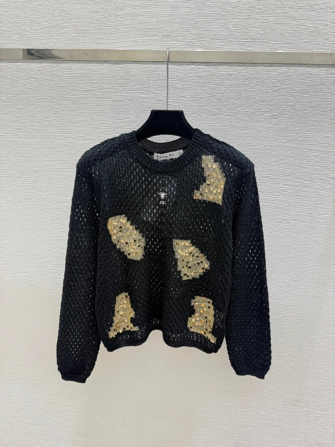 CD 2026 Sequin Crew Neck Knit Long Sleeve Wool 913481