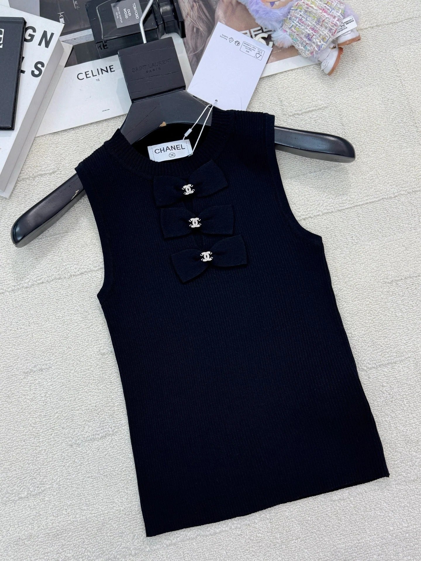CC 2026 Bow-Tie Vest with Logo Wool 386926
