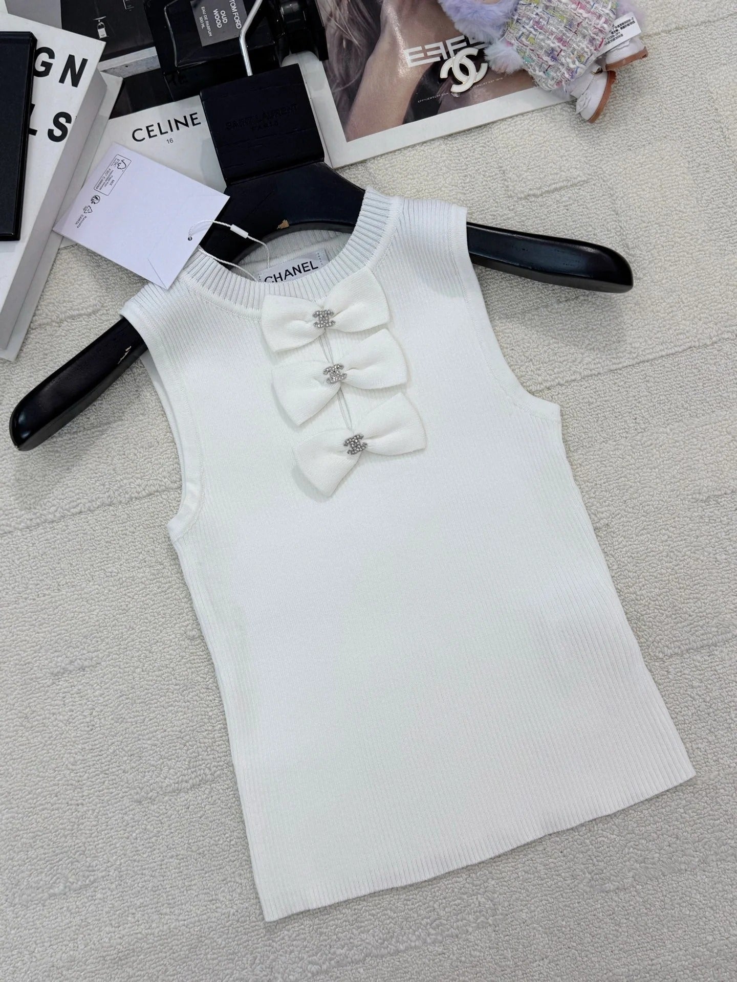 CC 2026 Bow-Tie Vest with Logo Wool 386926