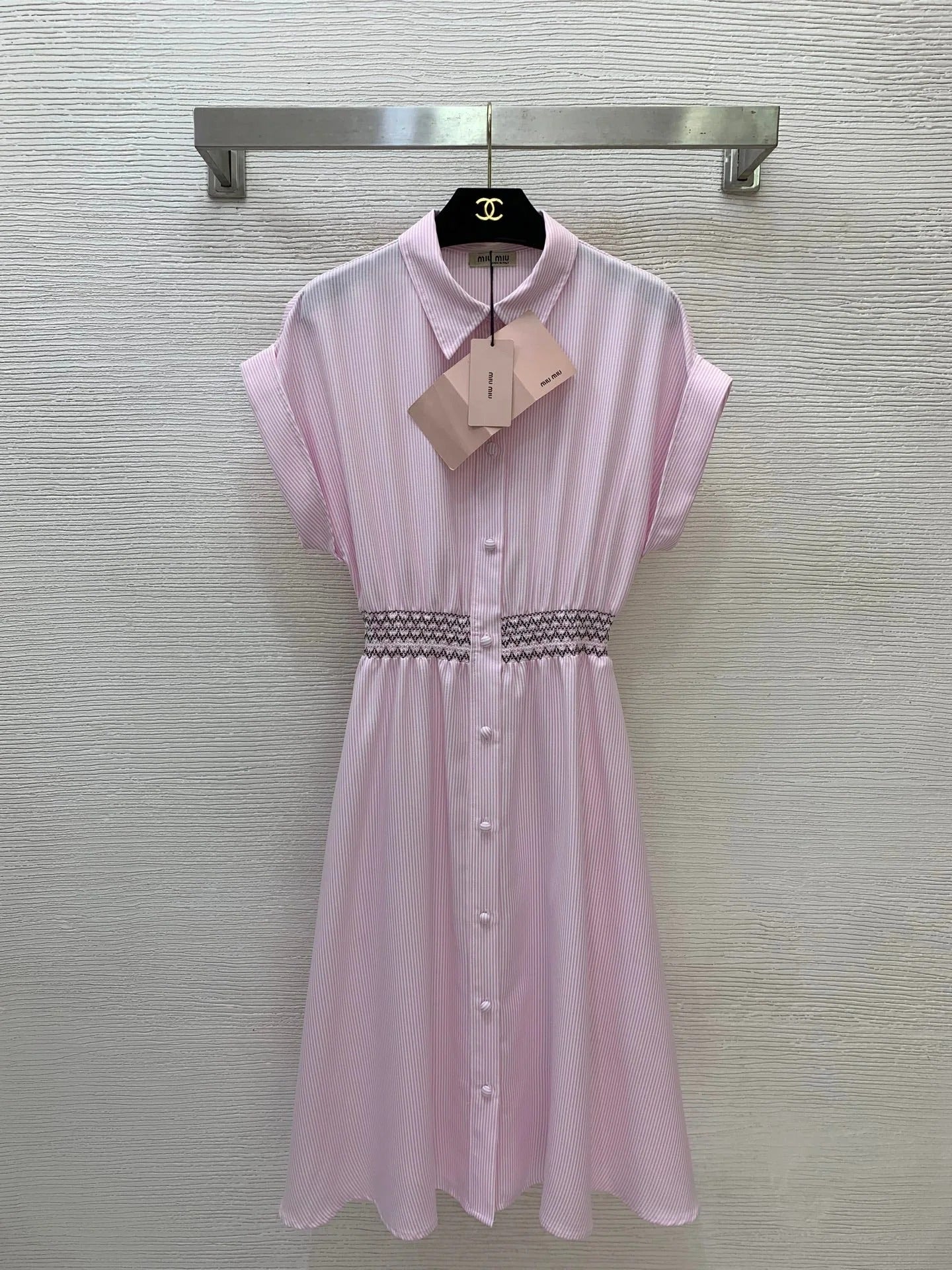 Miu 2026 Striped Dress Cotton 402676