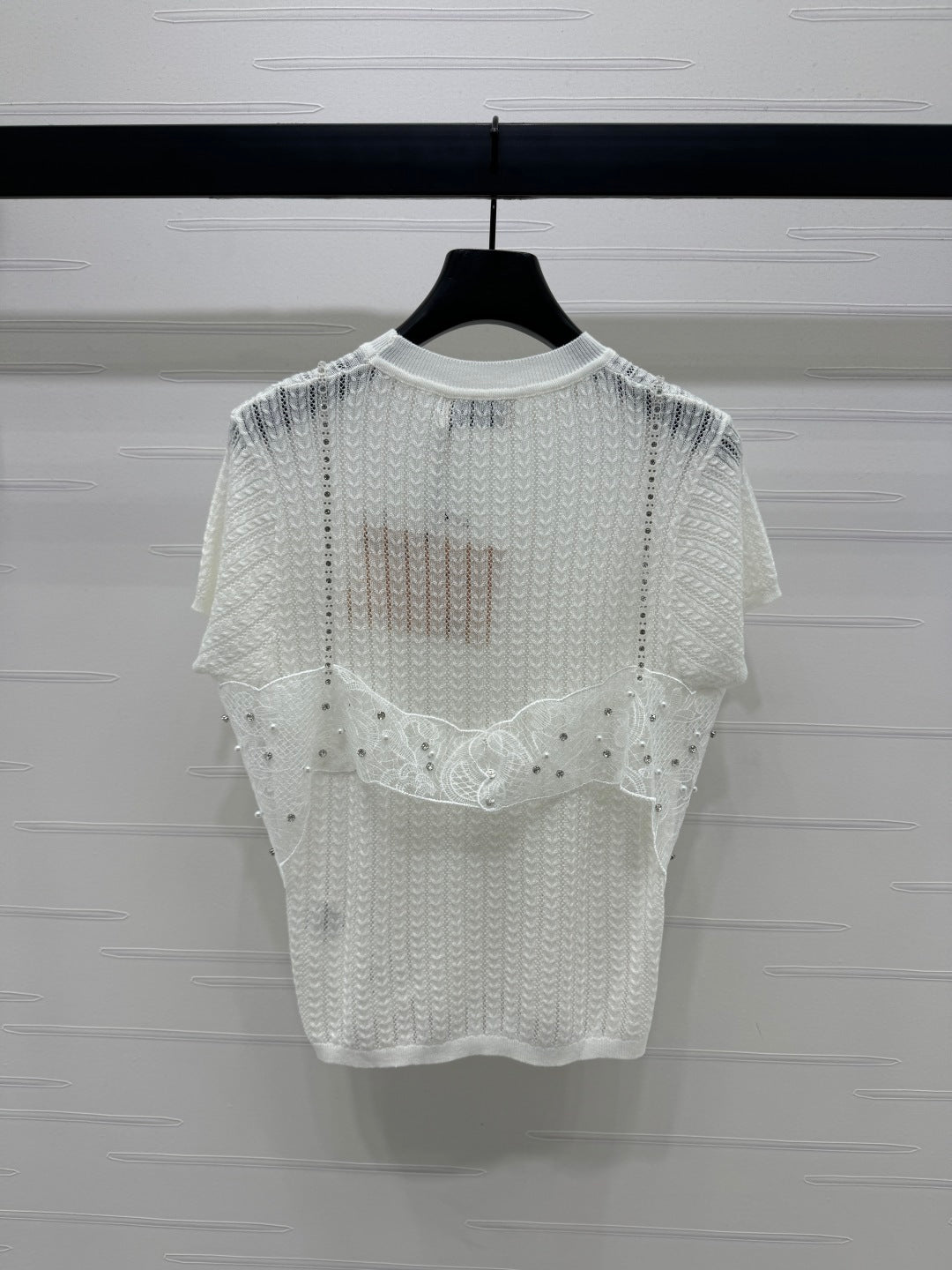 Miu 25 T- Shirt Wool with Lace 233541