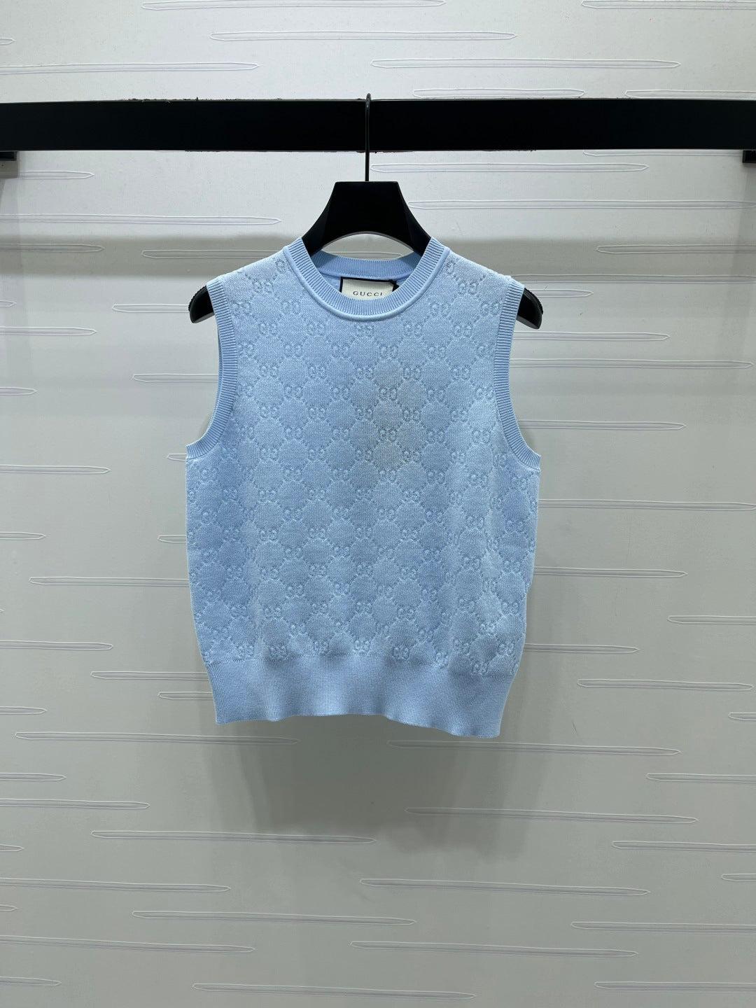 CD Collared Knit Vest Wool Acrylic Nylon Polyester 397479