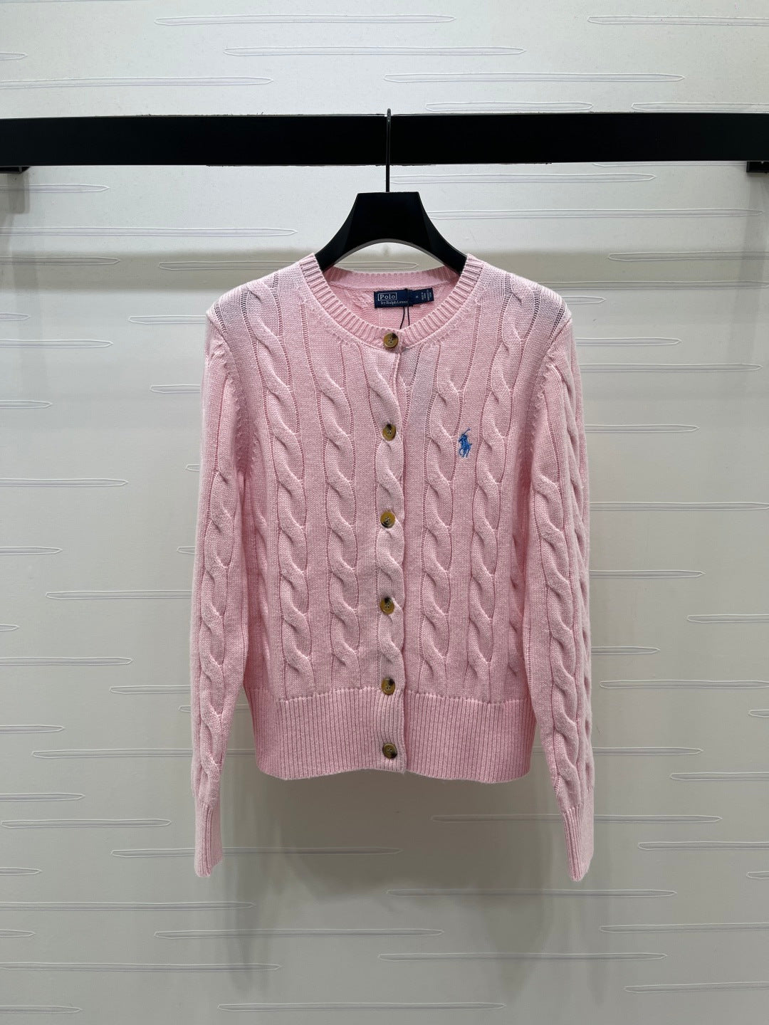 Ralph Lauren 26s Knit Crew Neck Long-Sleeve Cardigan Wool 423869