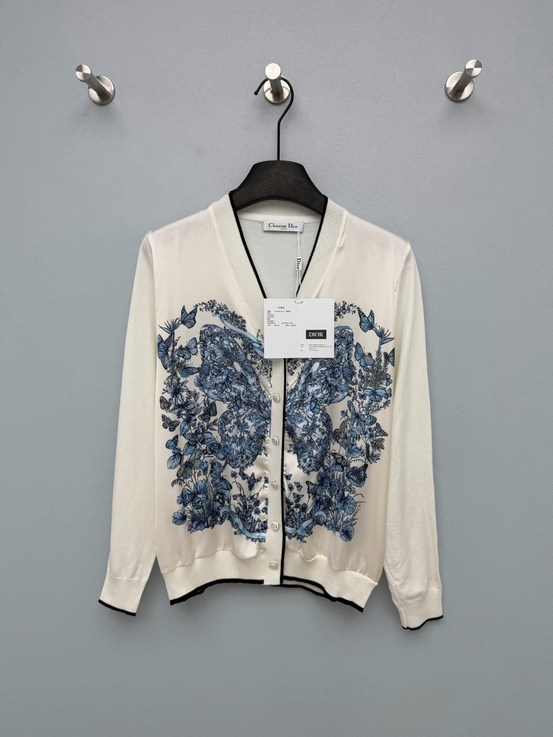 CD 26s Butterfly Floral Patchwork Cardigan Polyester 425176