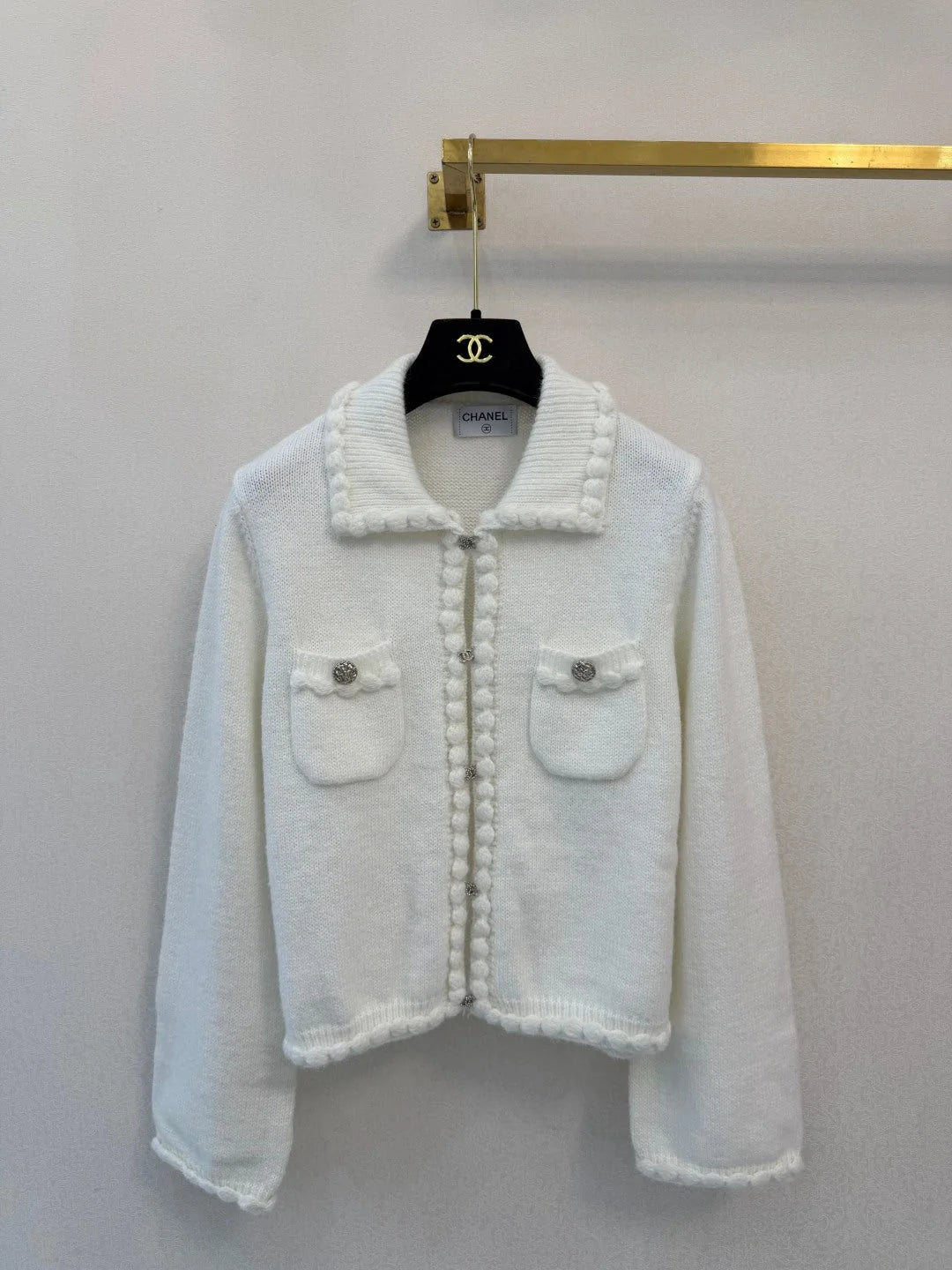CC Braided Trim Knit Jacket Wool 423146