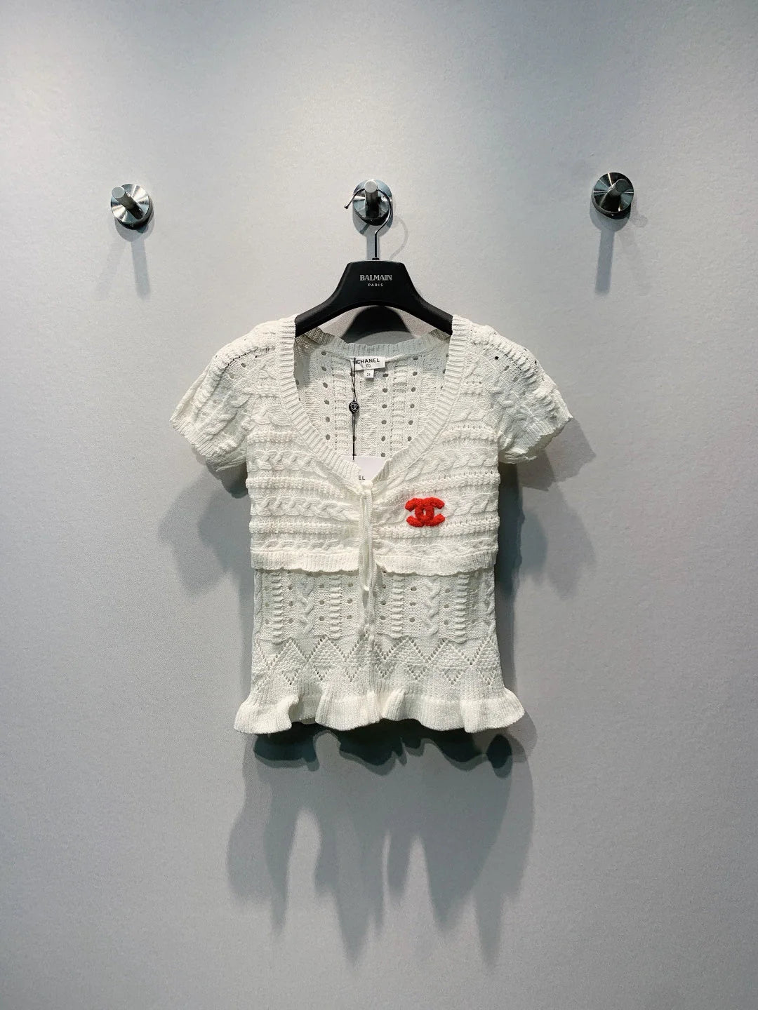 CC 26s Cable Sweater with Ruffles Knit 406279