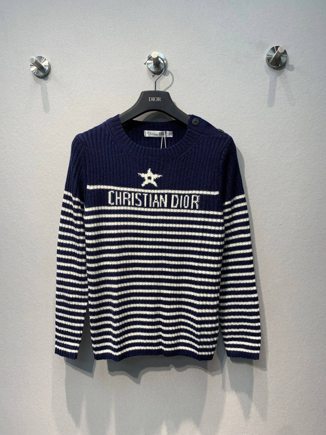 CD 26s Lucky Star Striped Knit Sweater Wool 413833