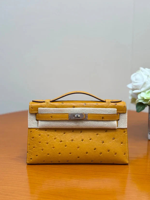 HM 2026 Mini Kelly Bag 22cm Ostrich Leather 284424