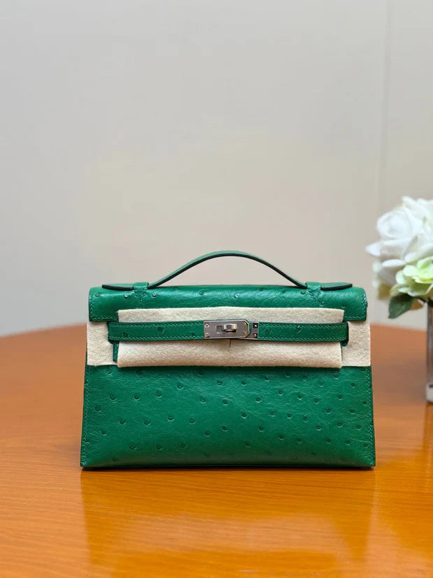 HM 2026 Mini Kelly Bag 22cm Ostrich Leather 284424