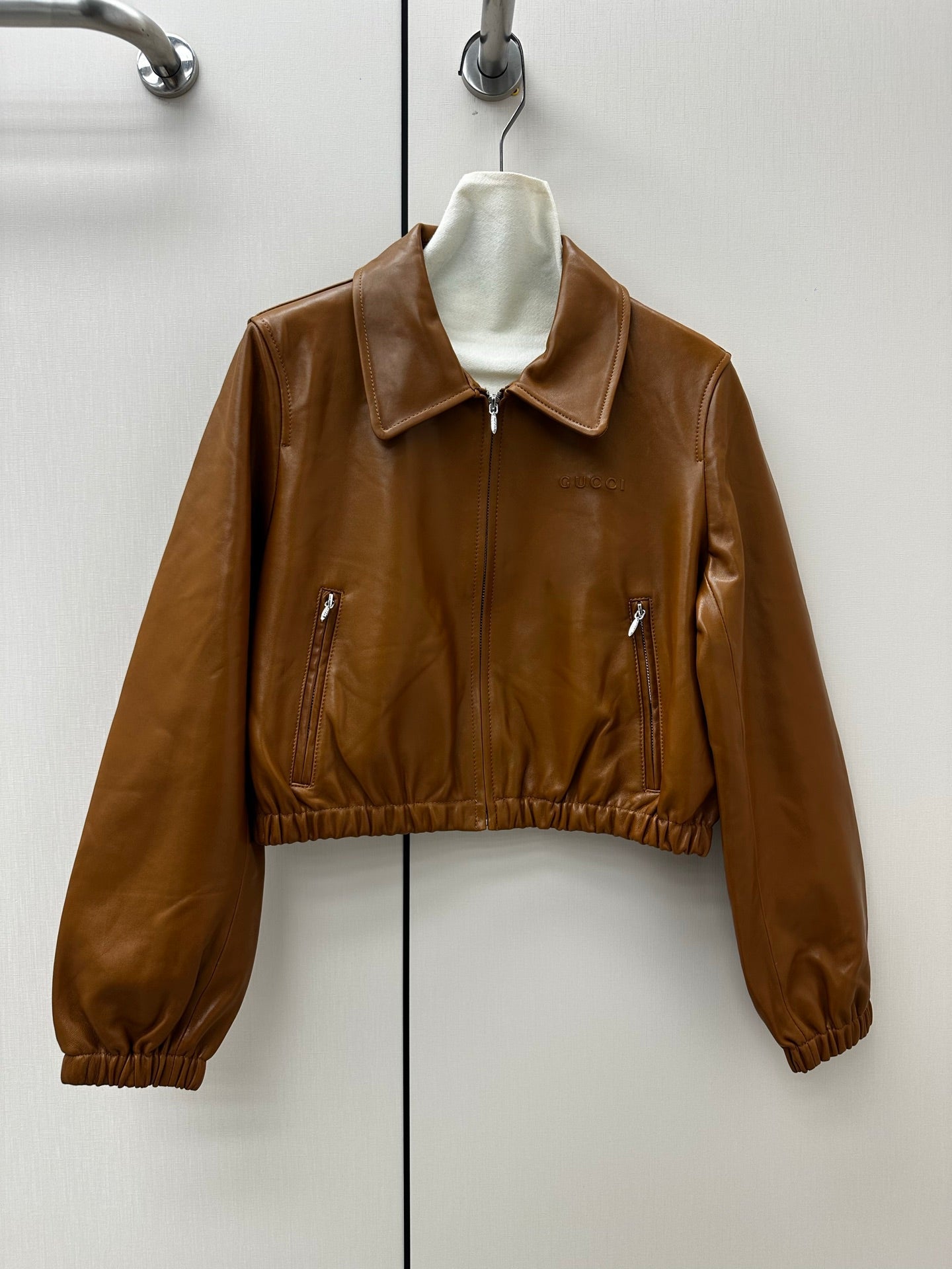GG 26s Crop/Cropped Jacket Leather 420981