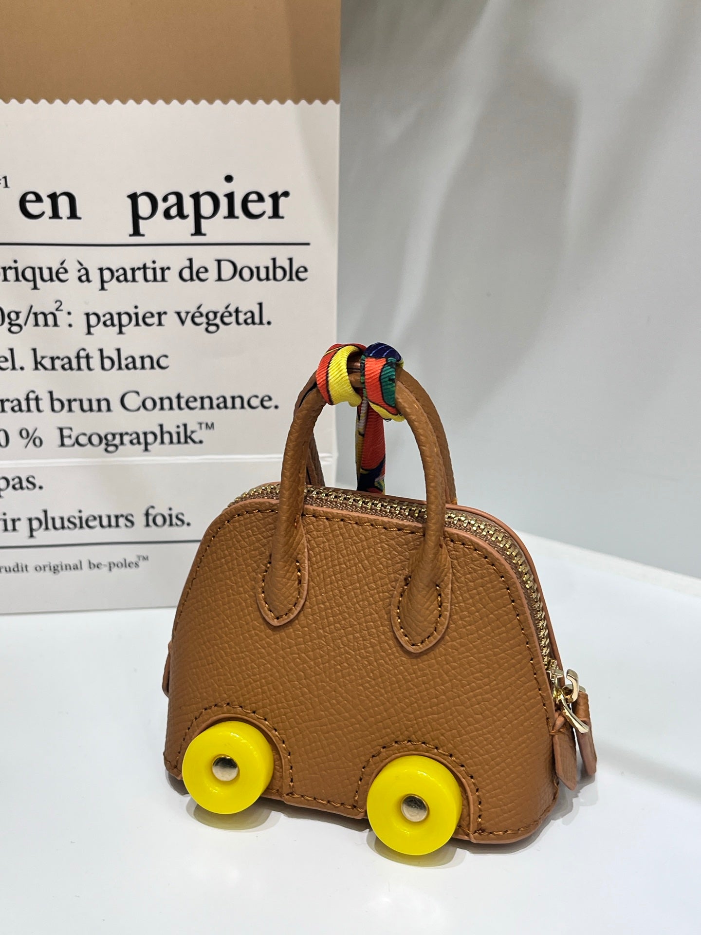 HM Bolide On Wheels Charm in Leather