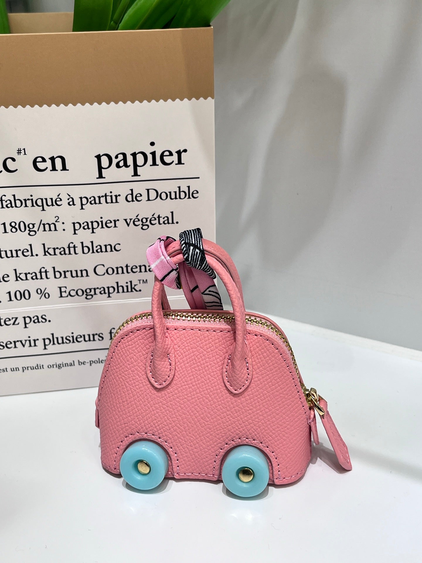 HM Bolide On Wheels Charm in Leather