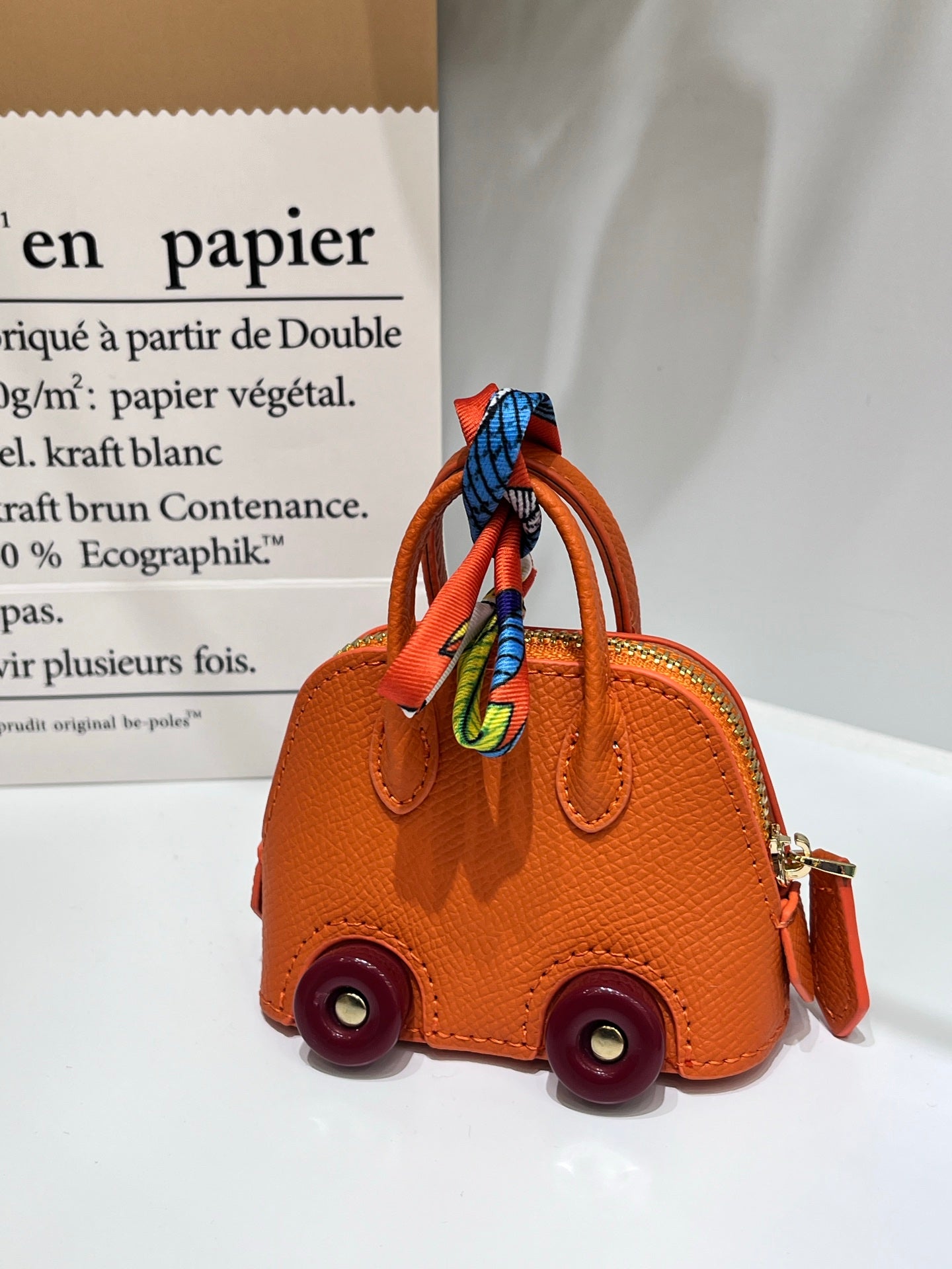 HM Bolide On Wheels Charm in Leather