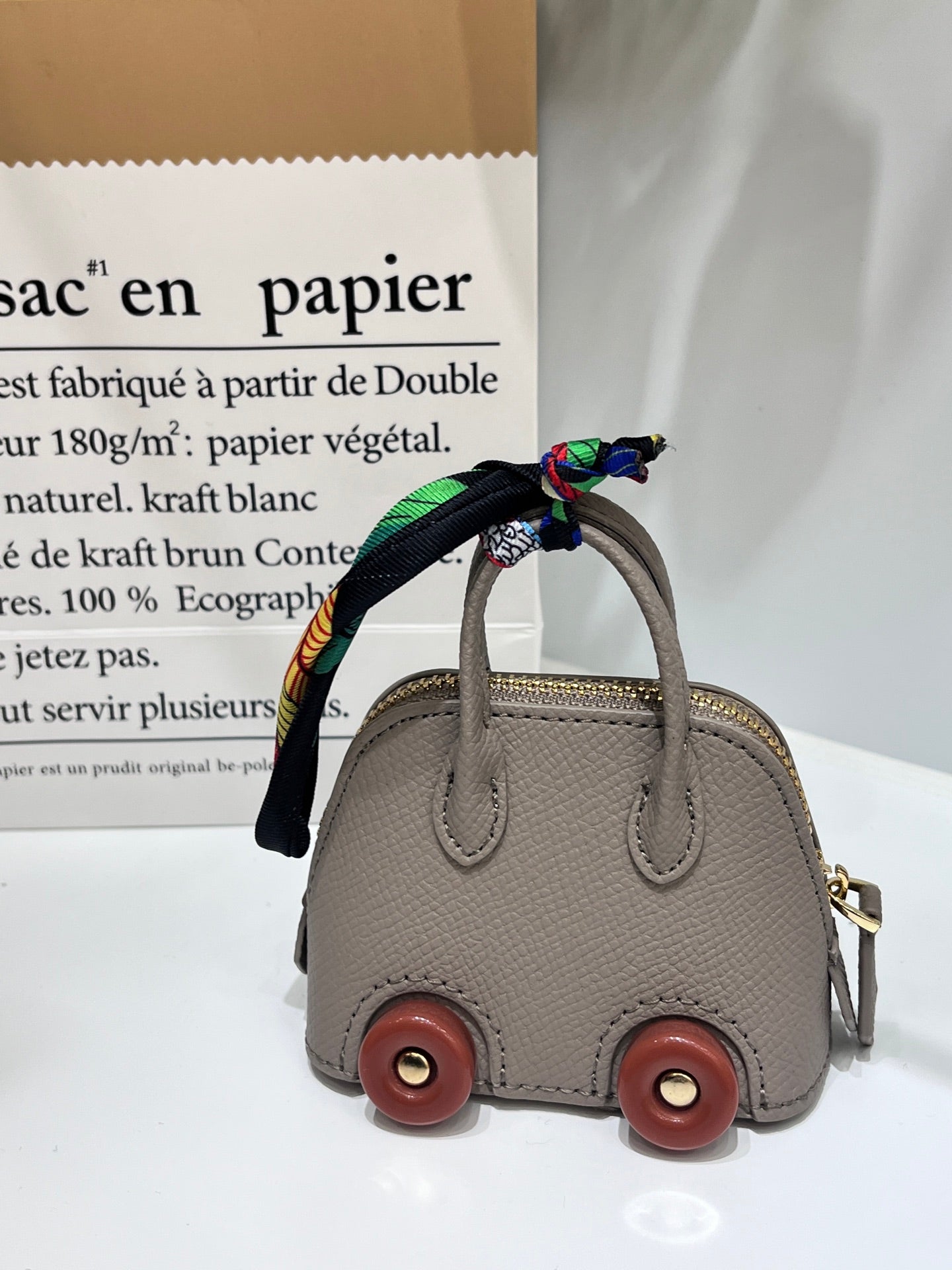 HM Bolide On Wheels Charm in Leather
