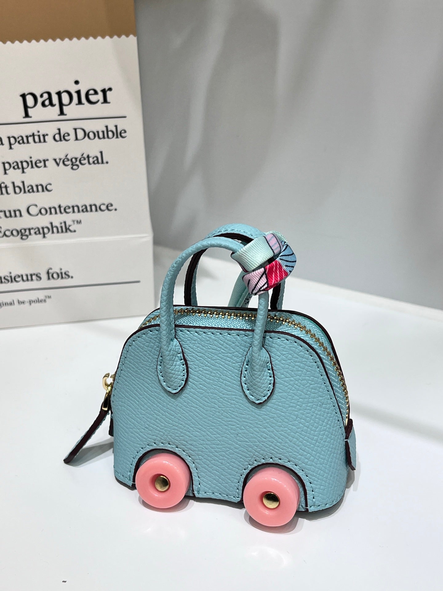 HM Bolide On Wheels Charm in Leather
